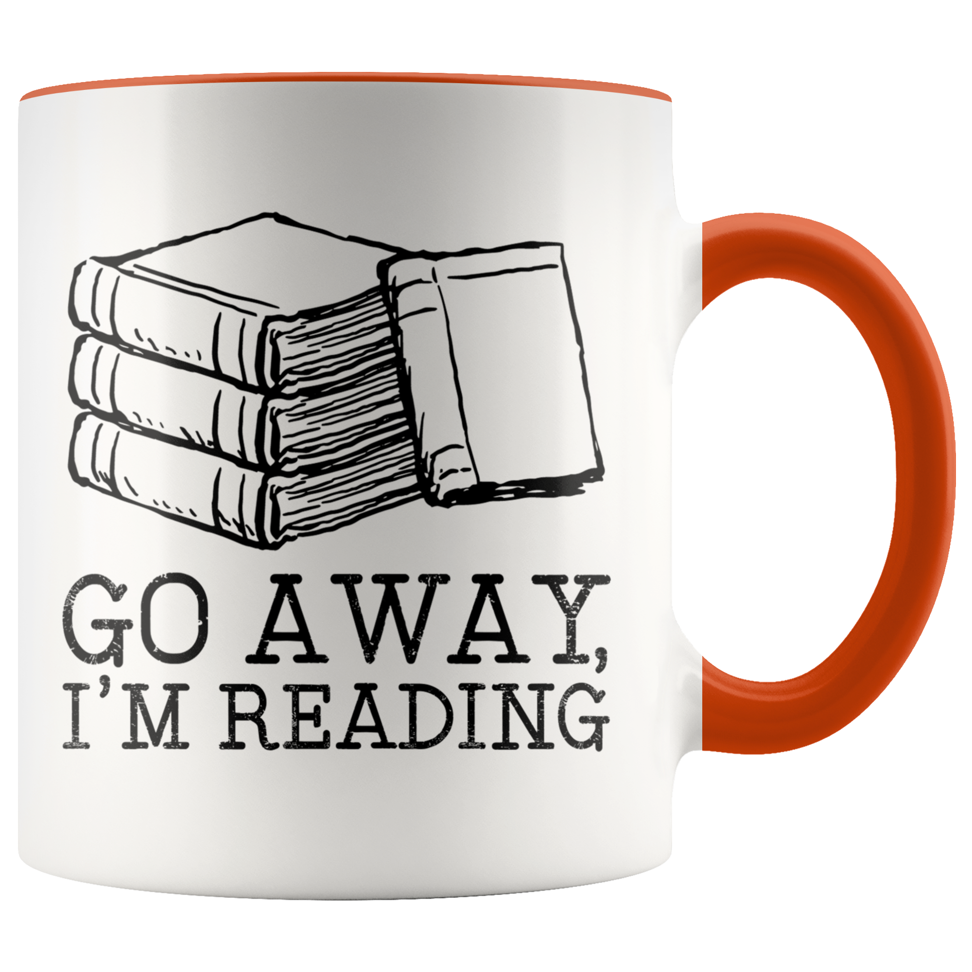 Accent Mug - Go Away I'm Reading