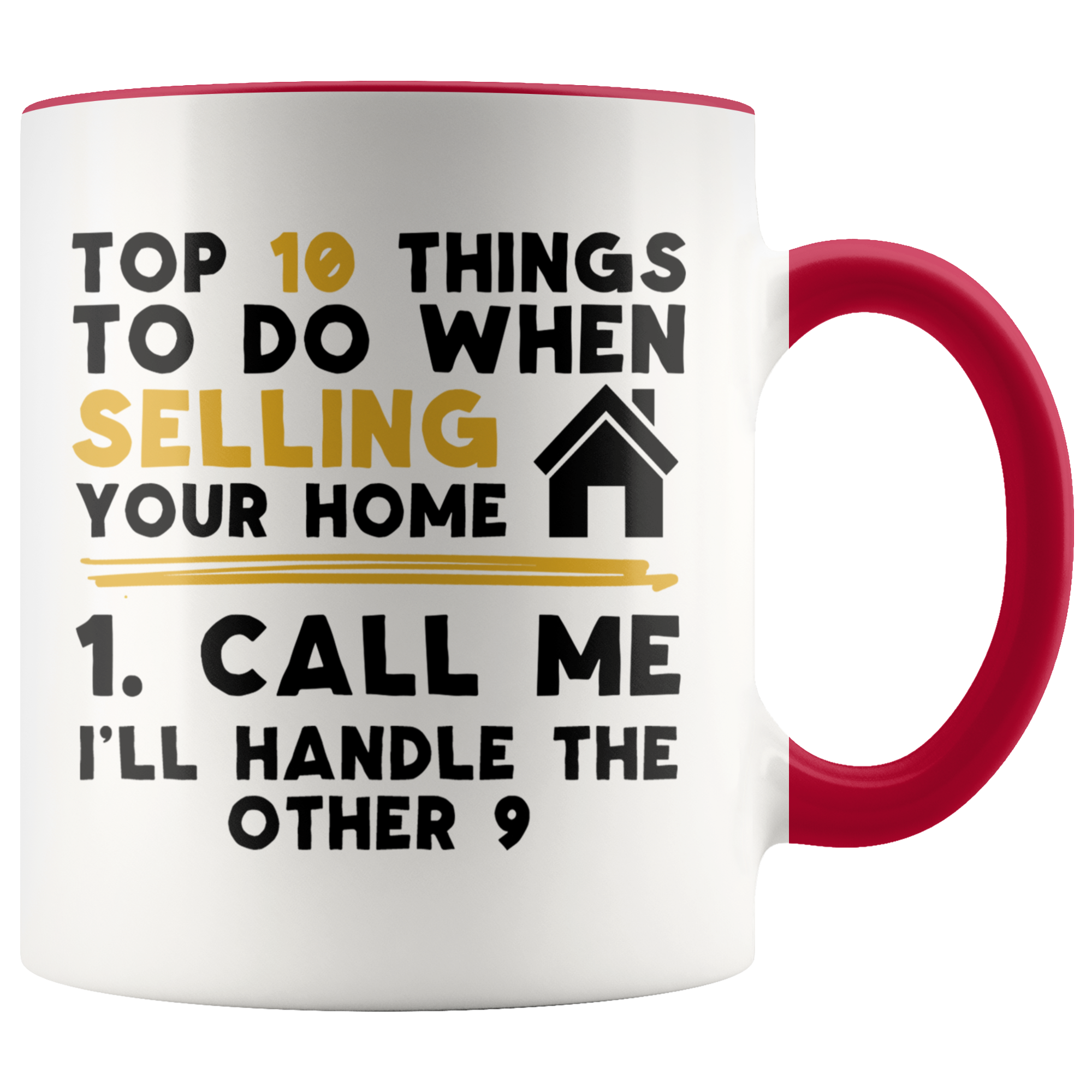 Custom Realtor 10 Accent Mug - Gold