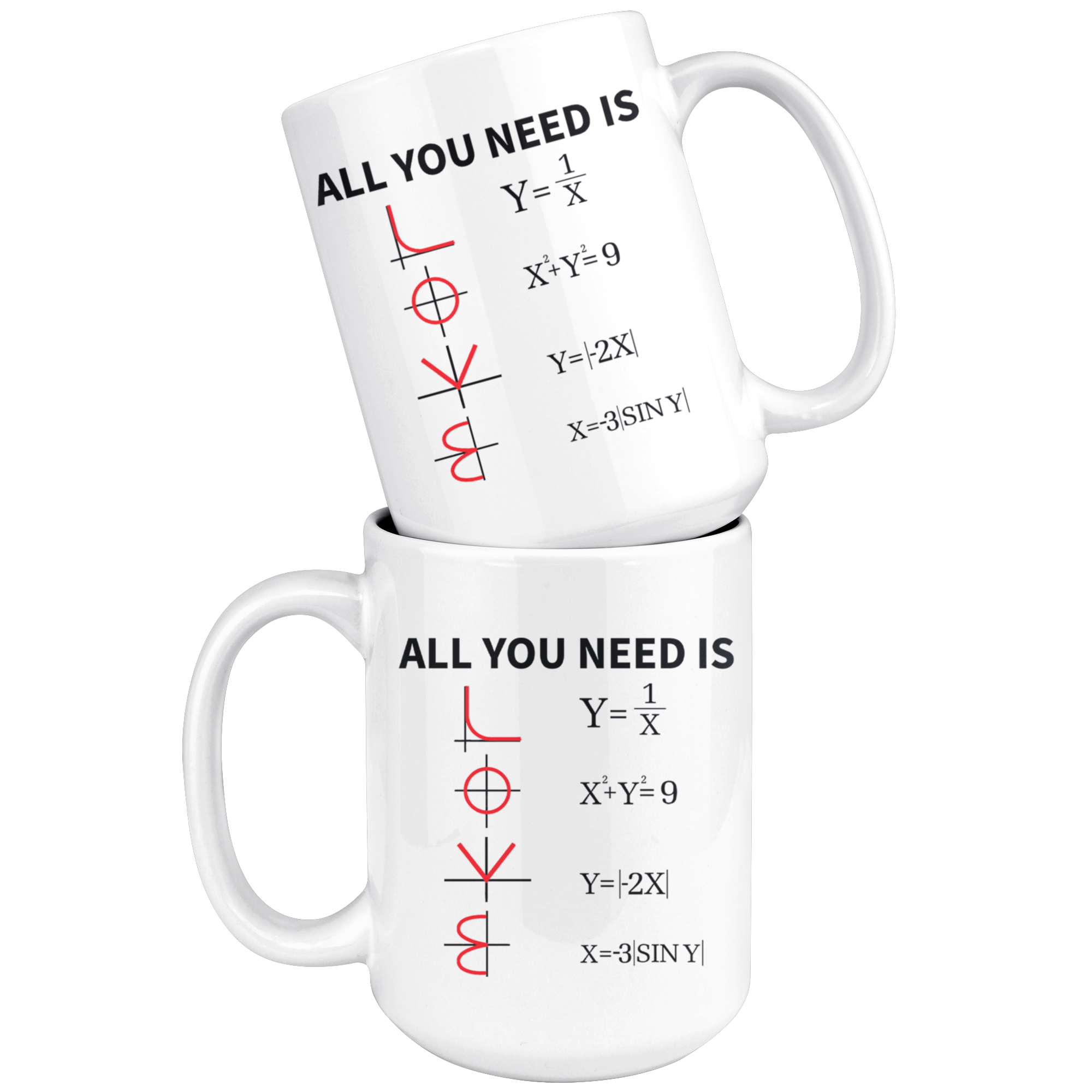 White 15oz Mug - Math Love