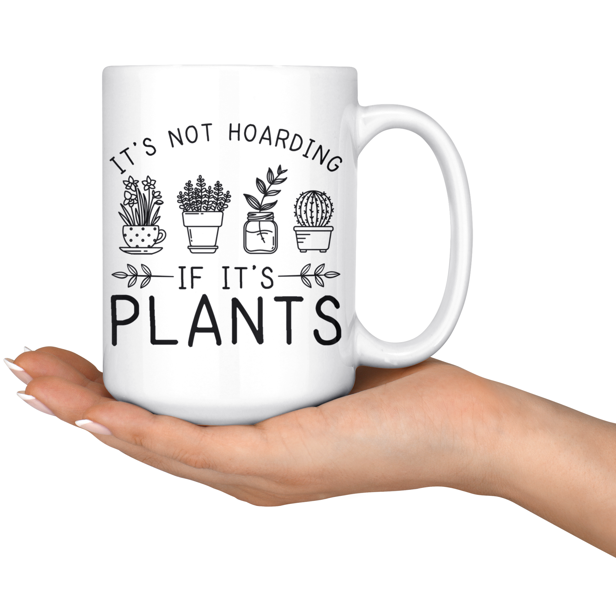 White Mugs - Hoarding Plants