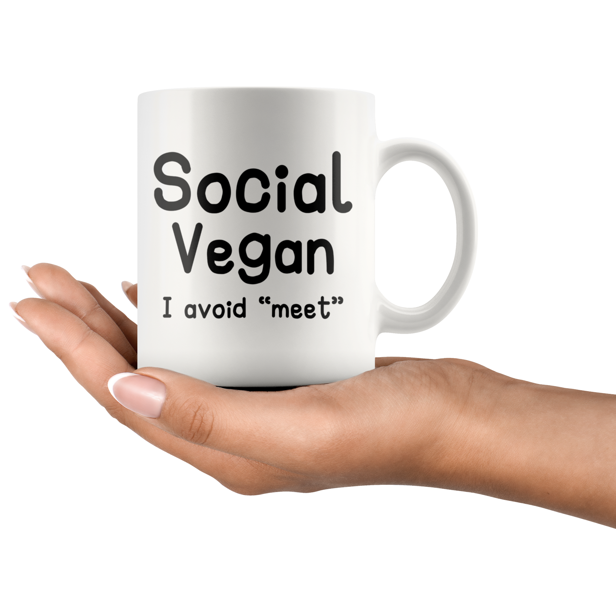 White 11oz Mug - Social Vegan