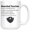 White 15oz Mug - Bearded Teacher Mug