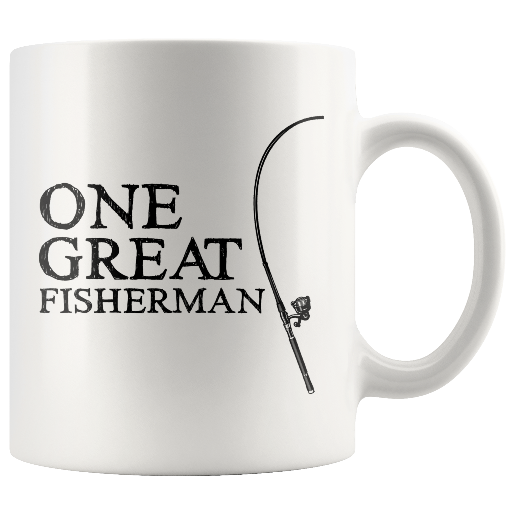 White Mugs - Fishing Matching Mug One Great Fisherman