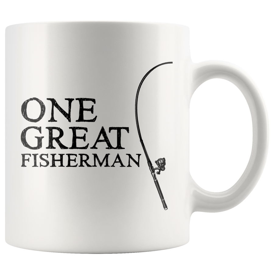 White Mugs - Fishing Matching Mug One Great Fisherman