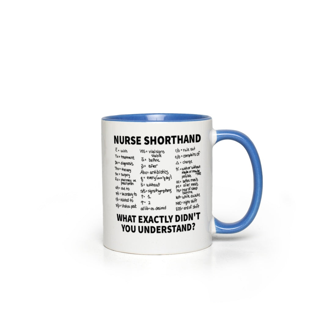Gooten Accent Mugs - Nurse Shorthand