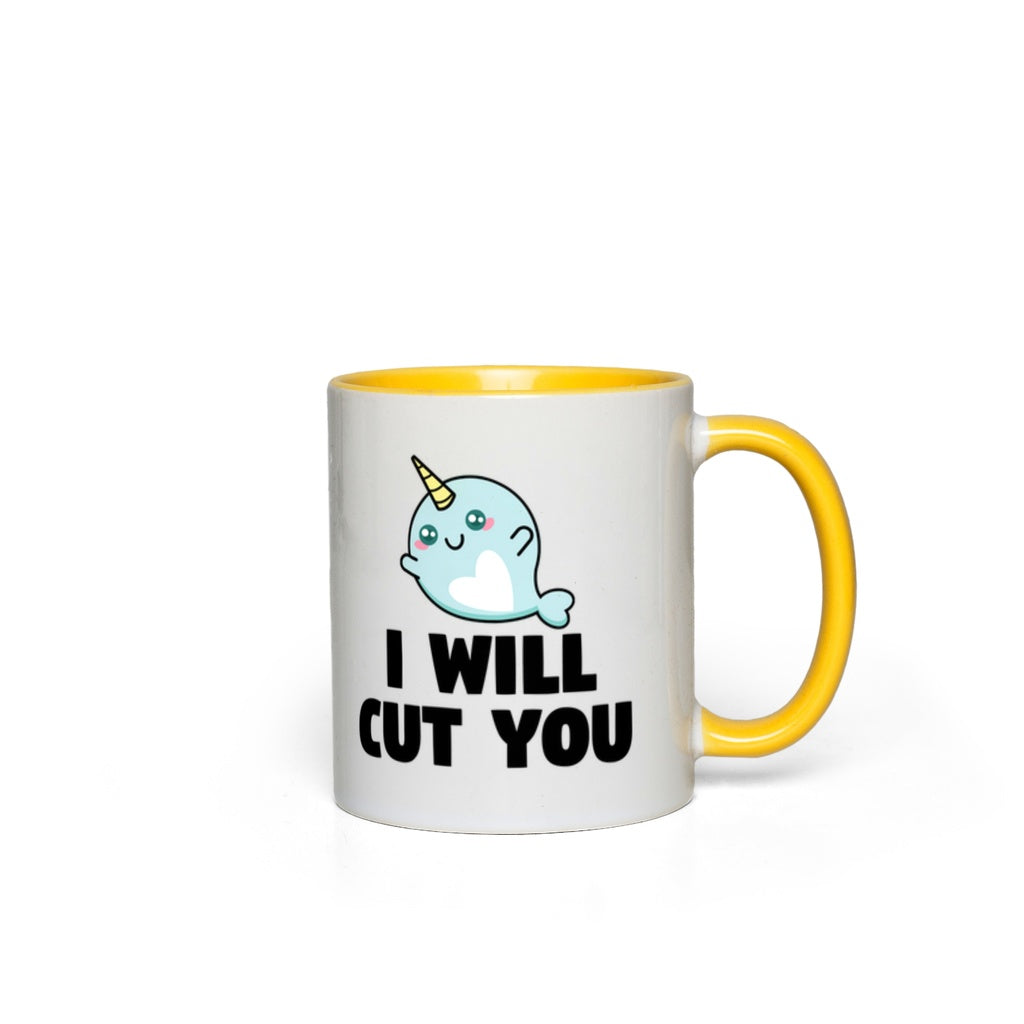 Narwhal Cut You Gooten Color Mug Yellow