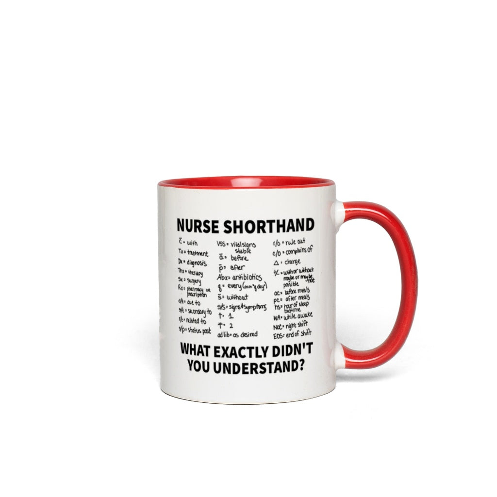 Gooten Accent Mugs - Nurse Shorthand