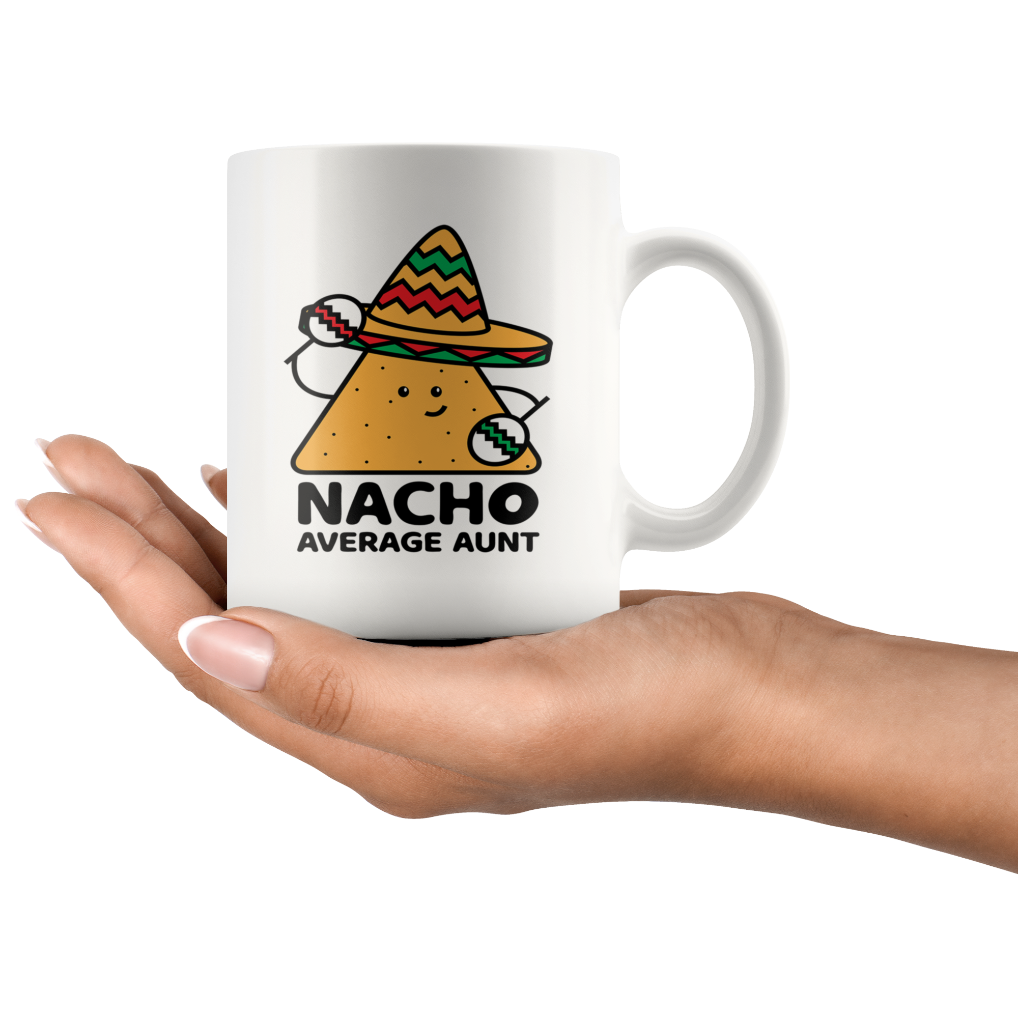 White Mugs - Nacho Average Aunt Chip