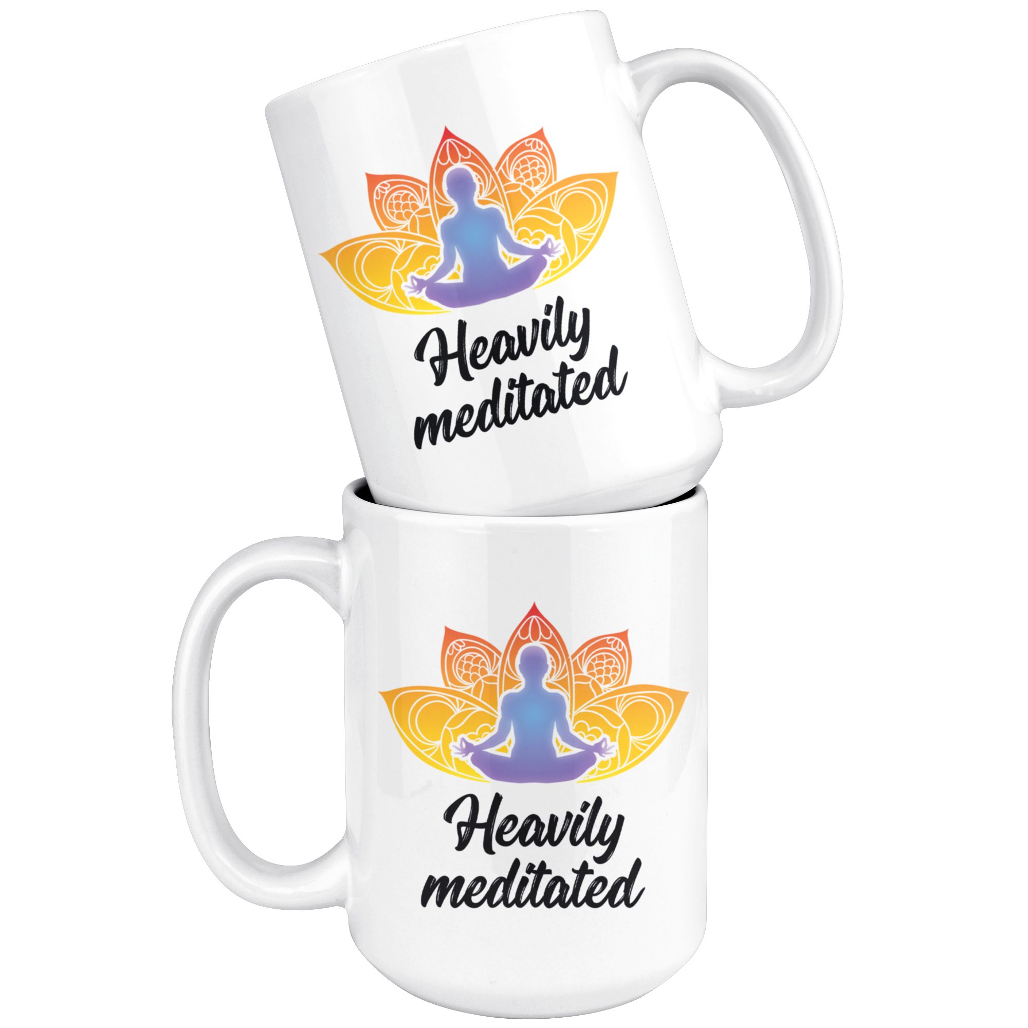 White 15oz Mug - Heavily Meditated