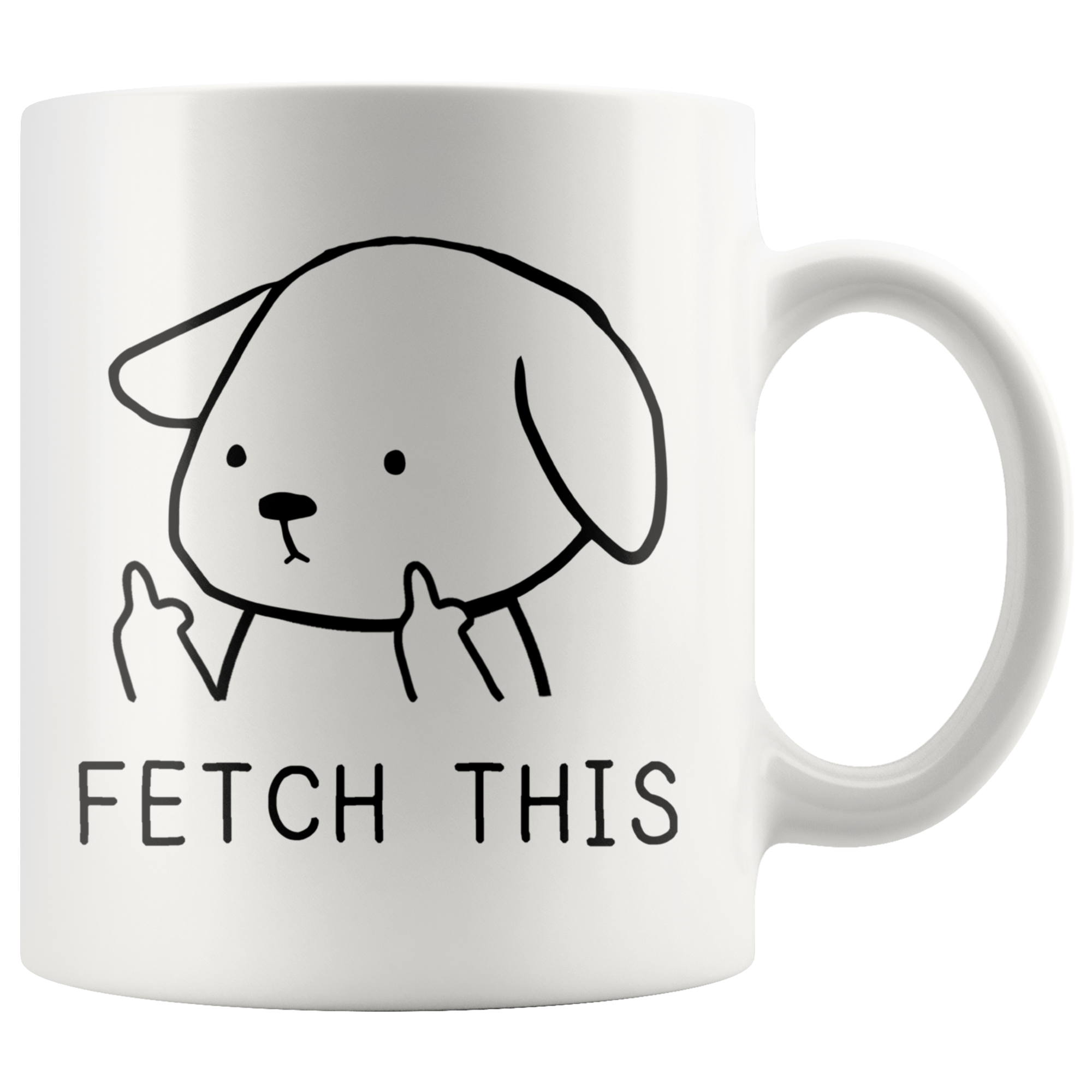 White 11oz Mug - Fetch This Dog