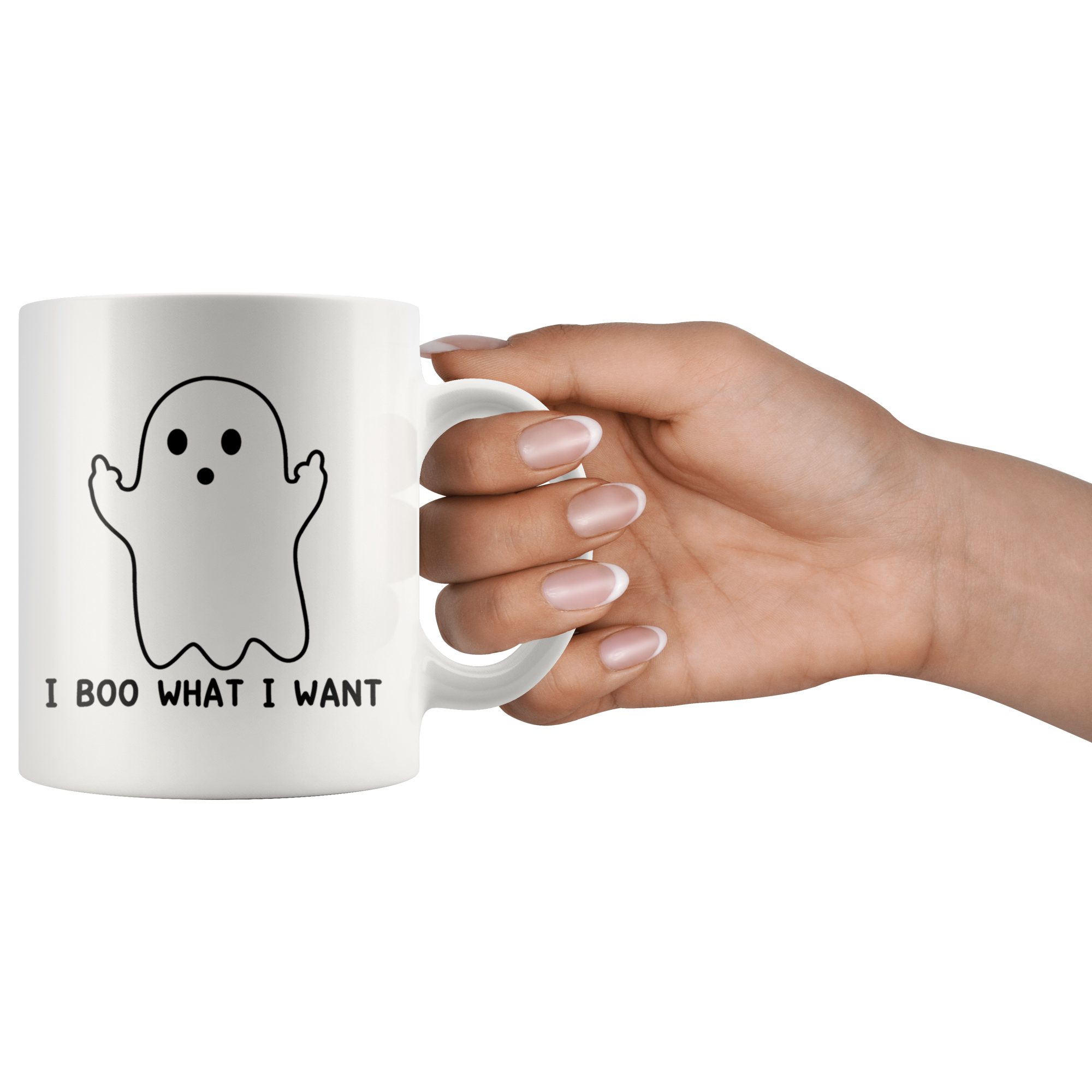 White Mugs - I Boo What I Want