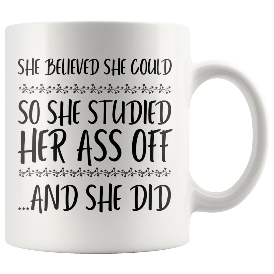 White 11oz Mug - She Believed She Could