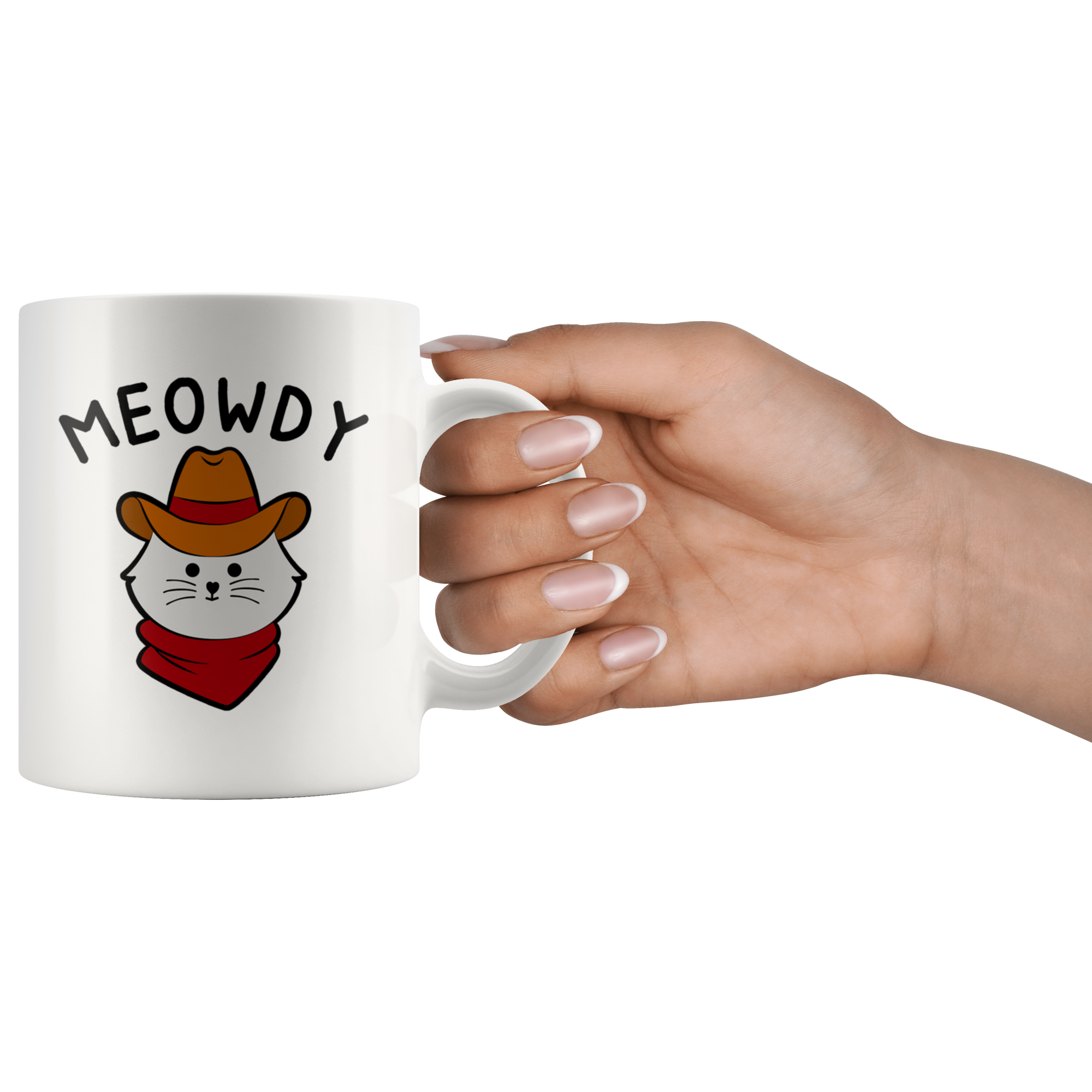 White Mugs - Meowdy
