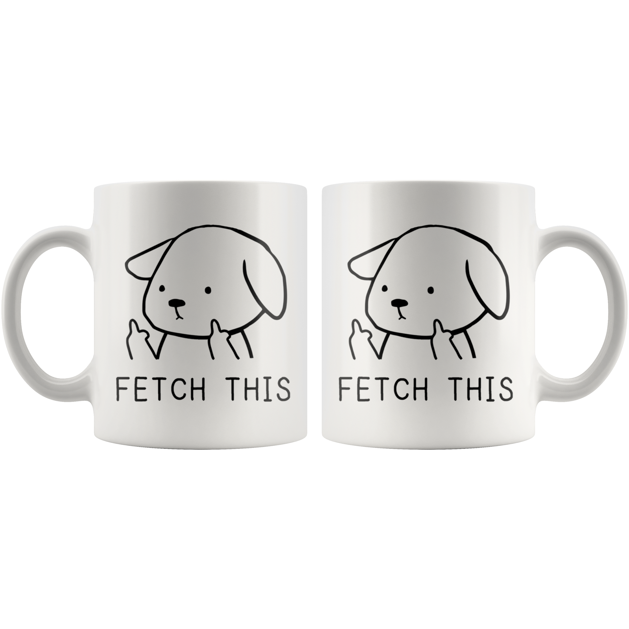 White 11oz Mug - Fetch This Dog