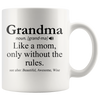 White 11oz Mug - Grandma Definition