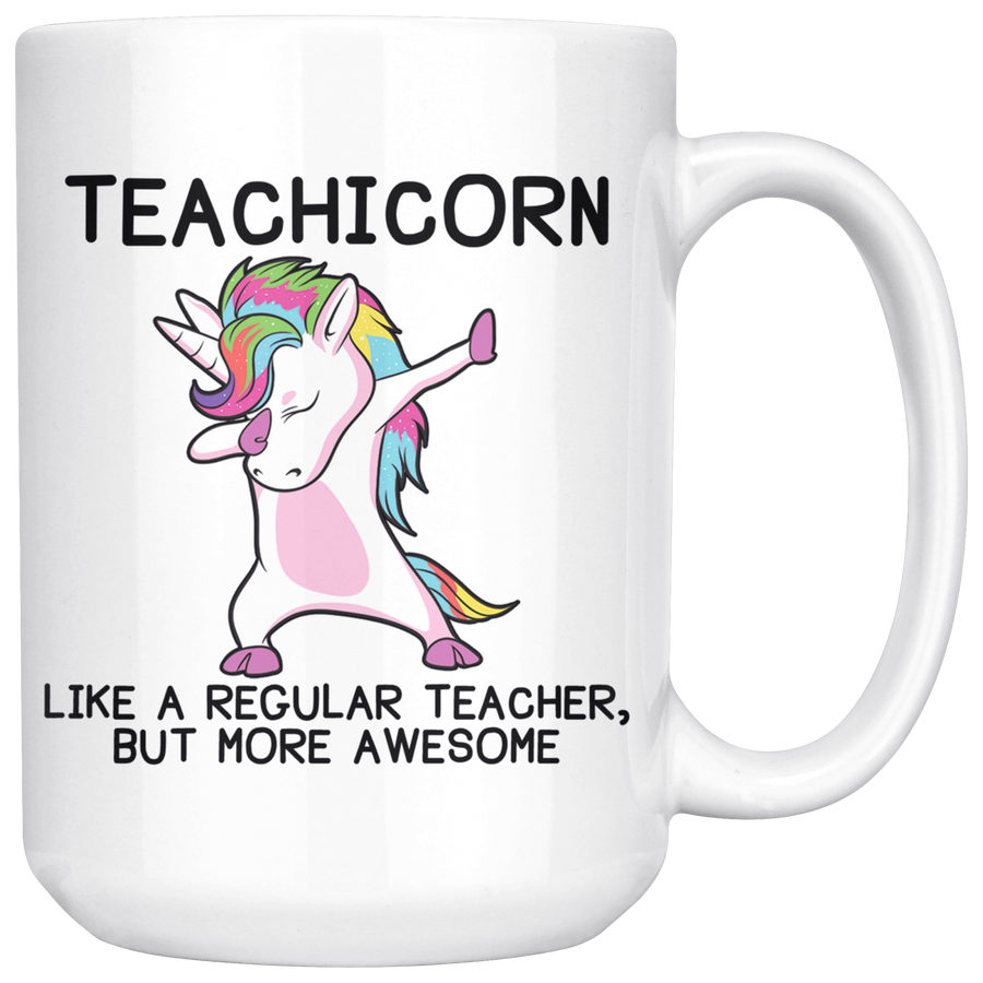White 15oz Mug - Teachicorn