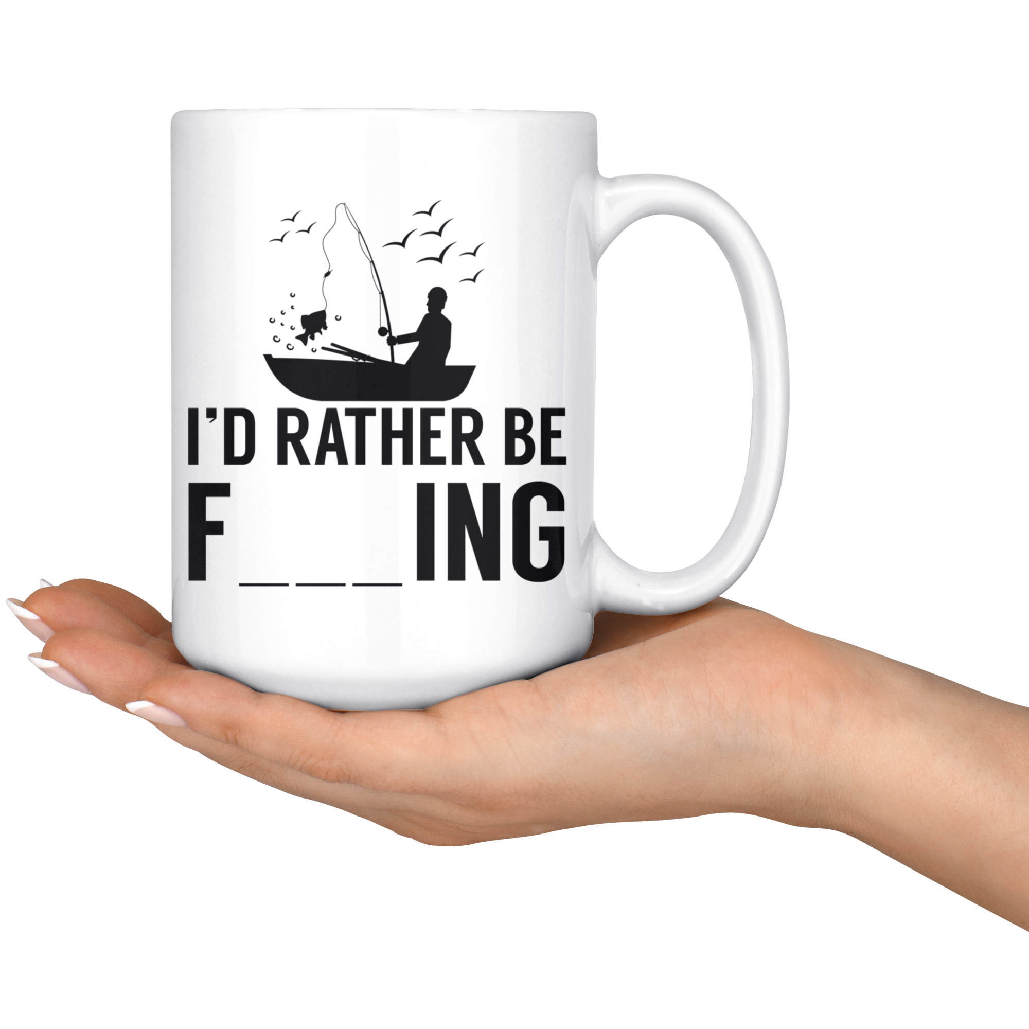 White Mugs - Rather Be Fishing