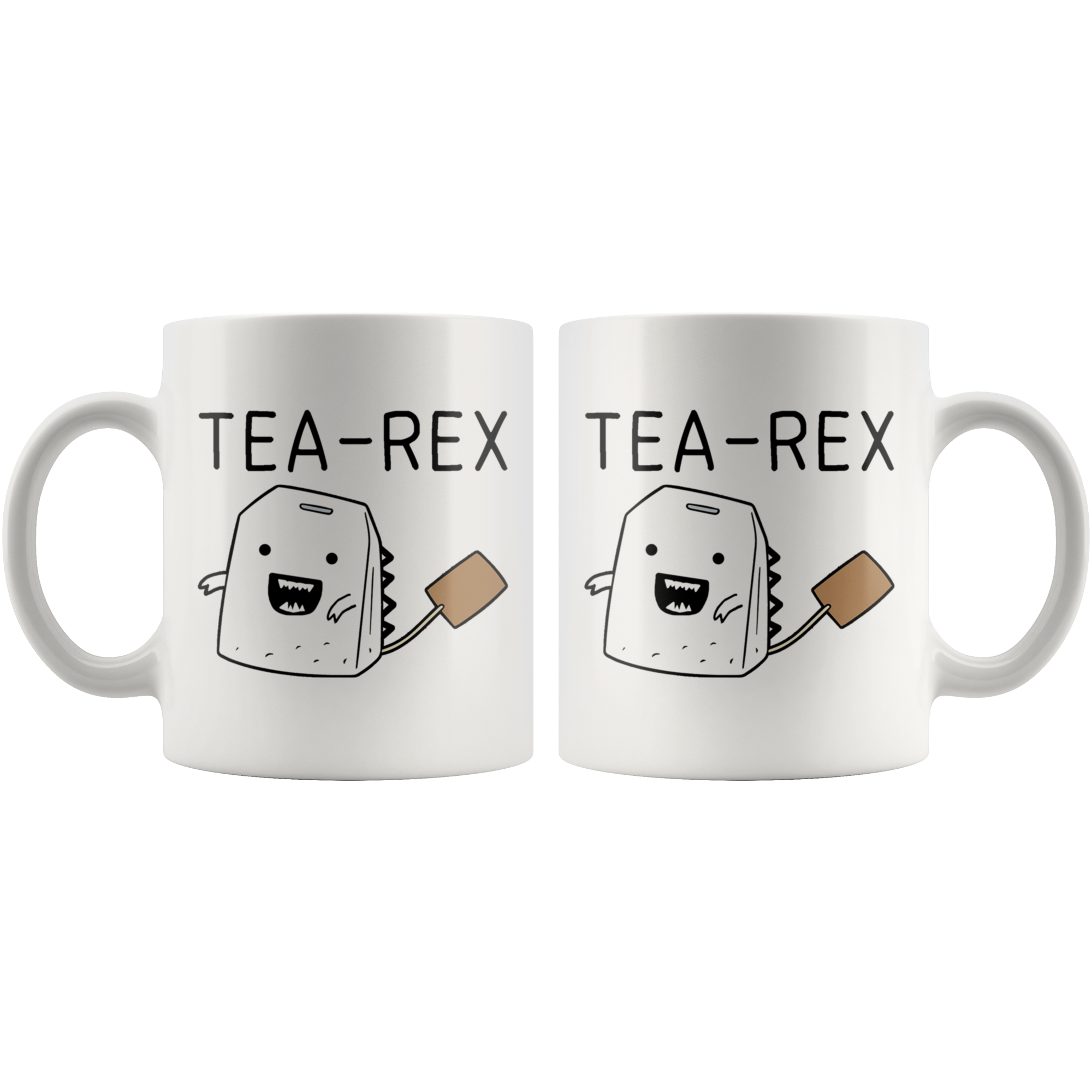 White Mugs - Tea Rex
