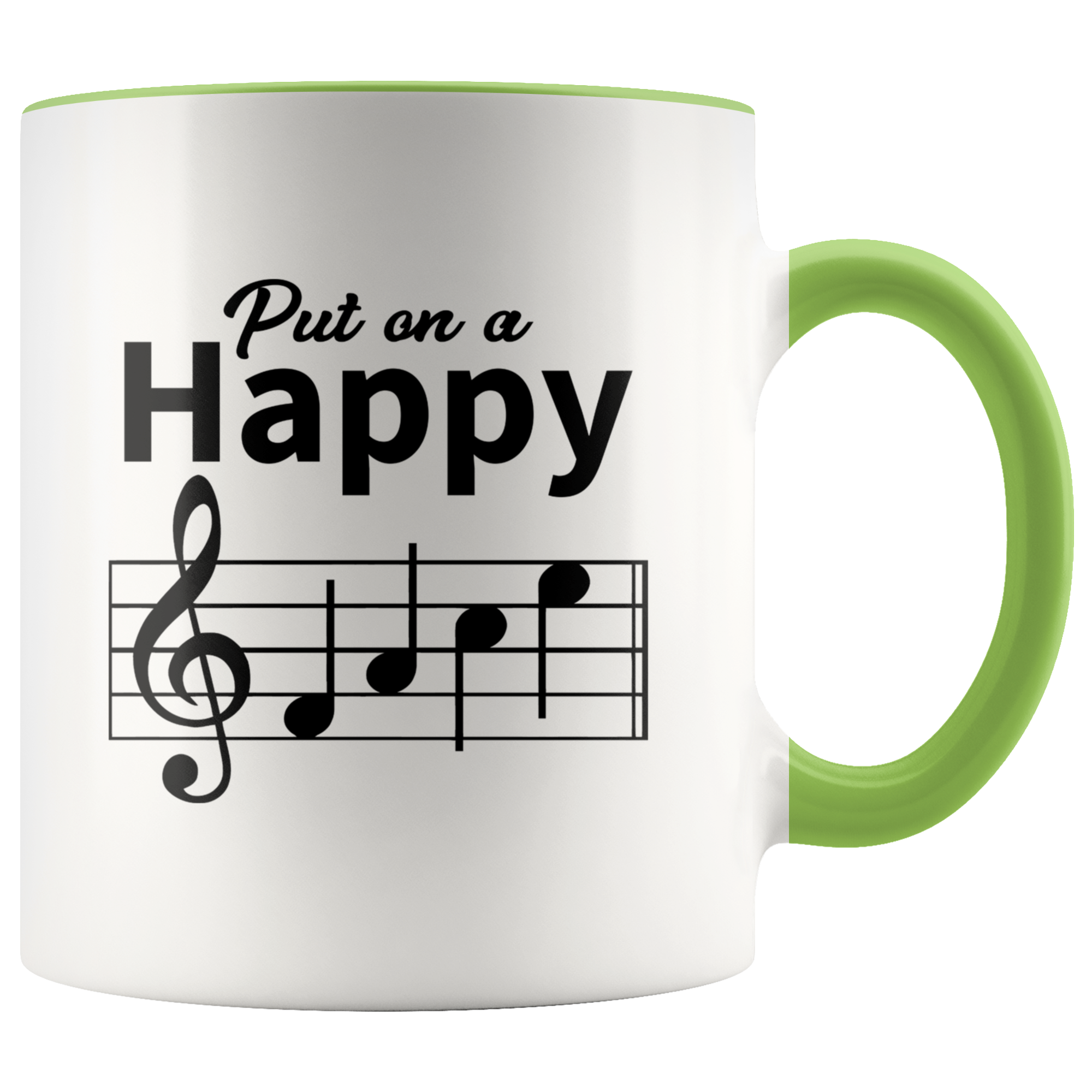 Music Happy Face Accent Mugs