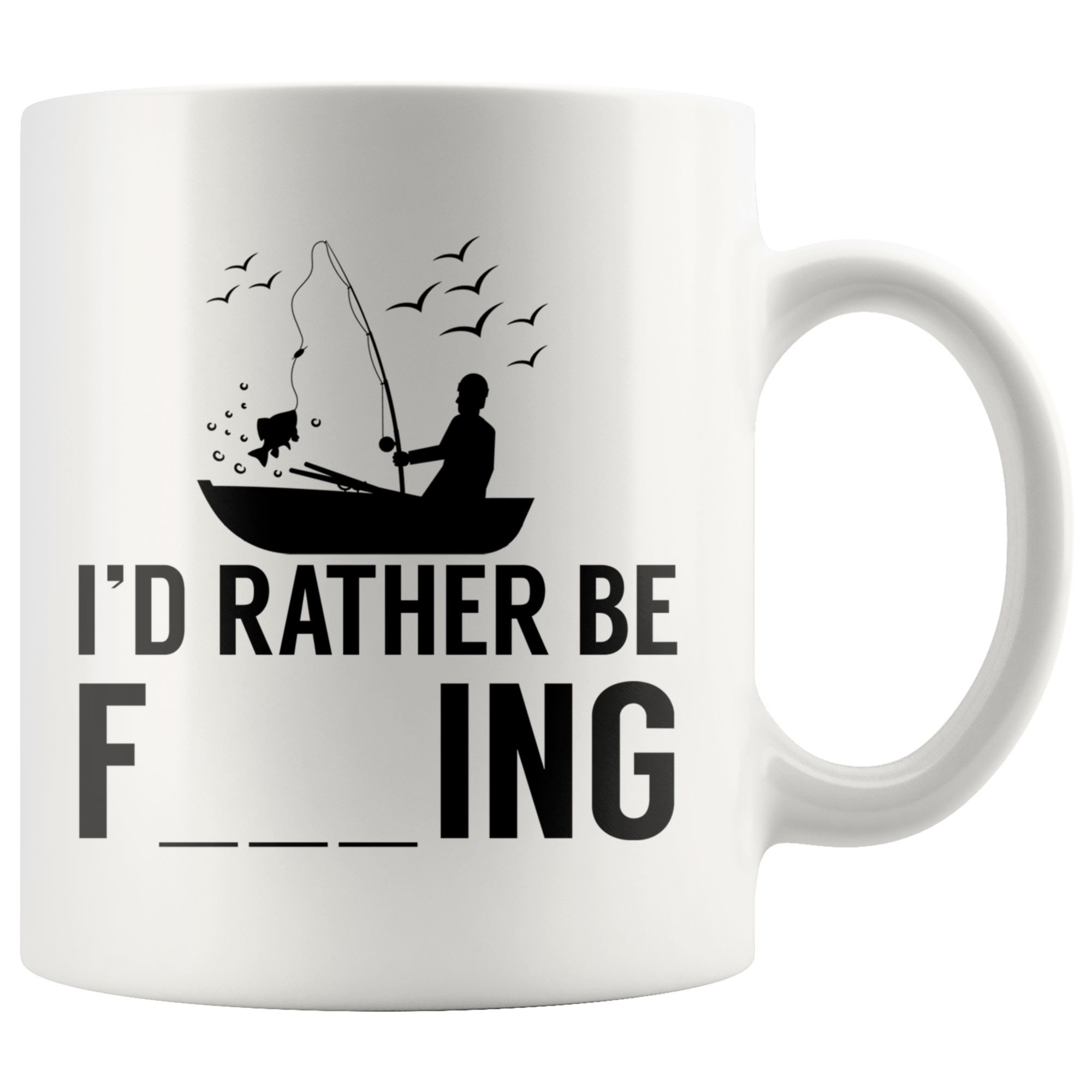 White Mugs - Rather Be Fishing
