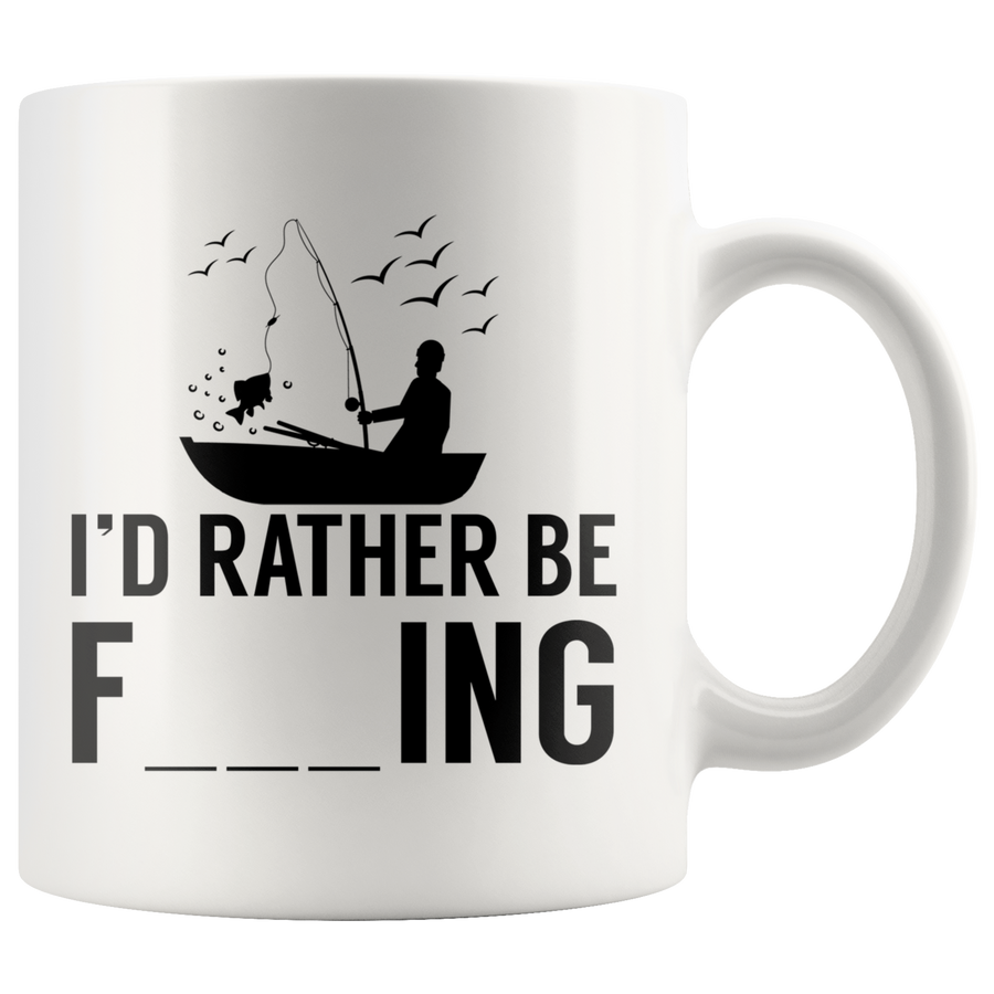 White Mugs - Rather Be Fishing
