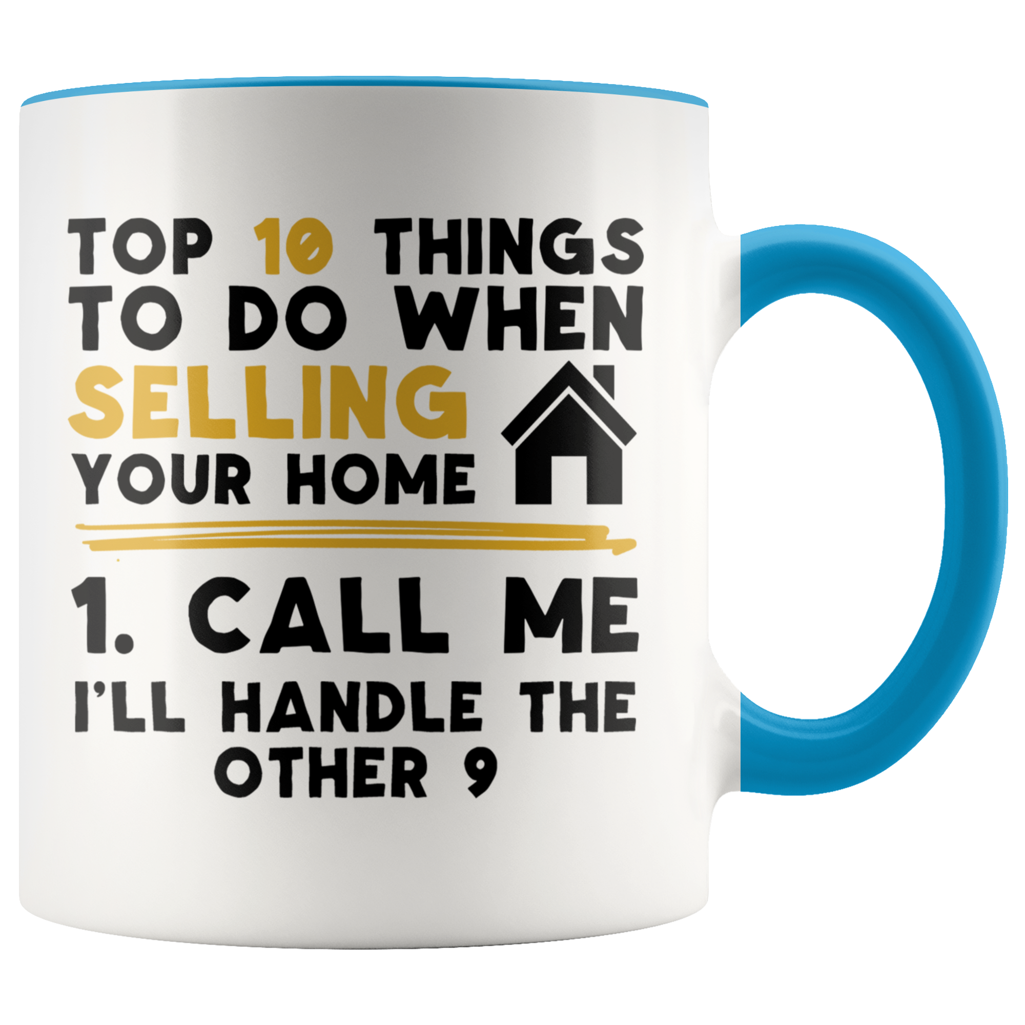Custom Realtor 10 Accent Mug - Gold