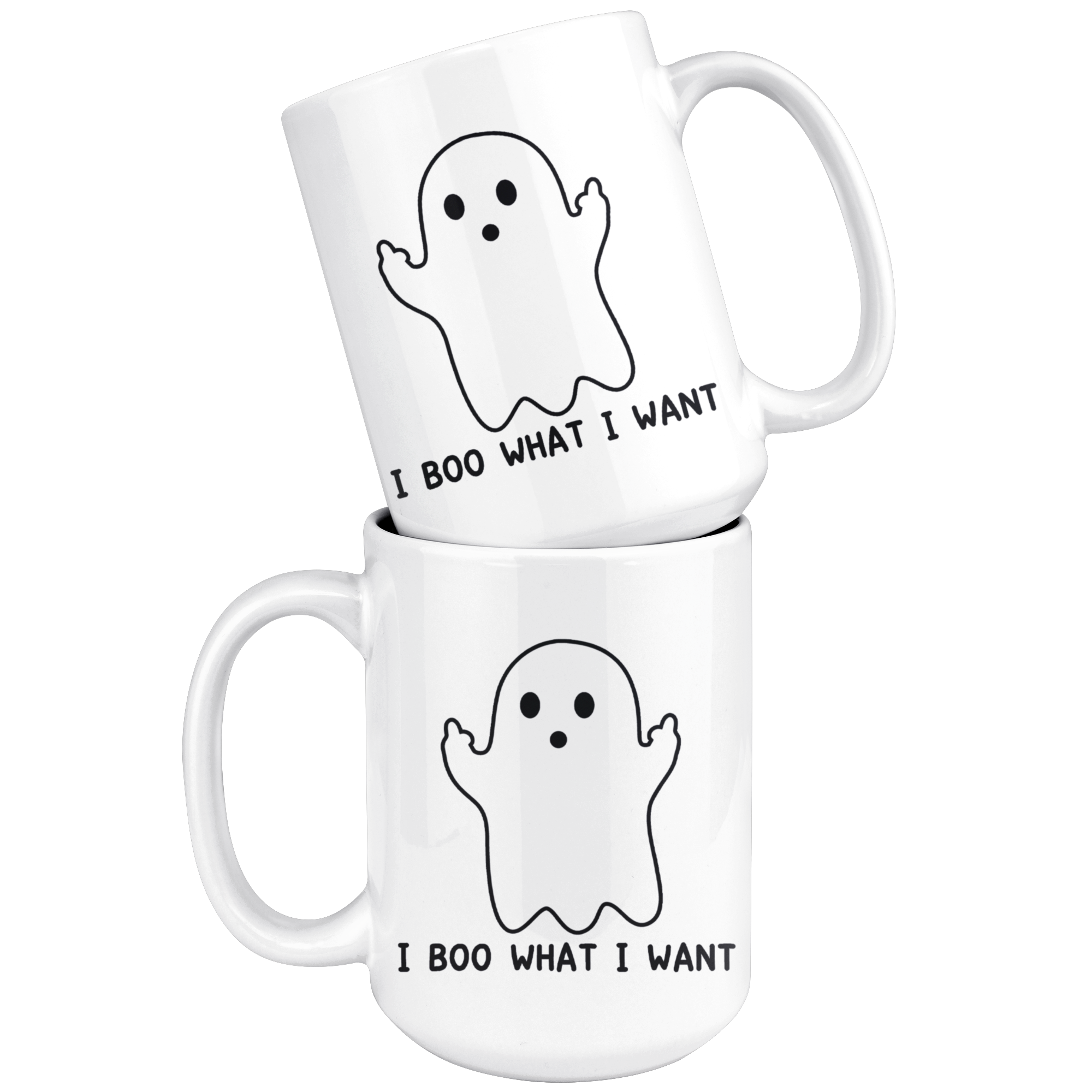 White Mugs - I Boo What I Want