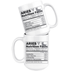 White 15oz Mug - Aries Nutrition Facts