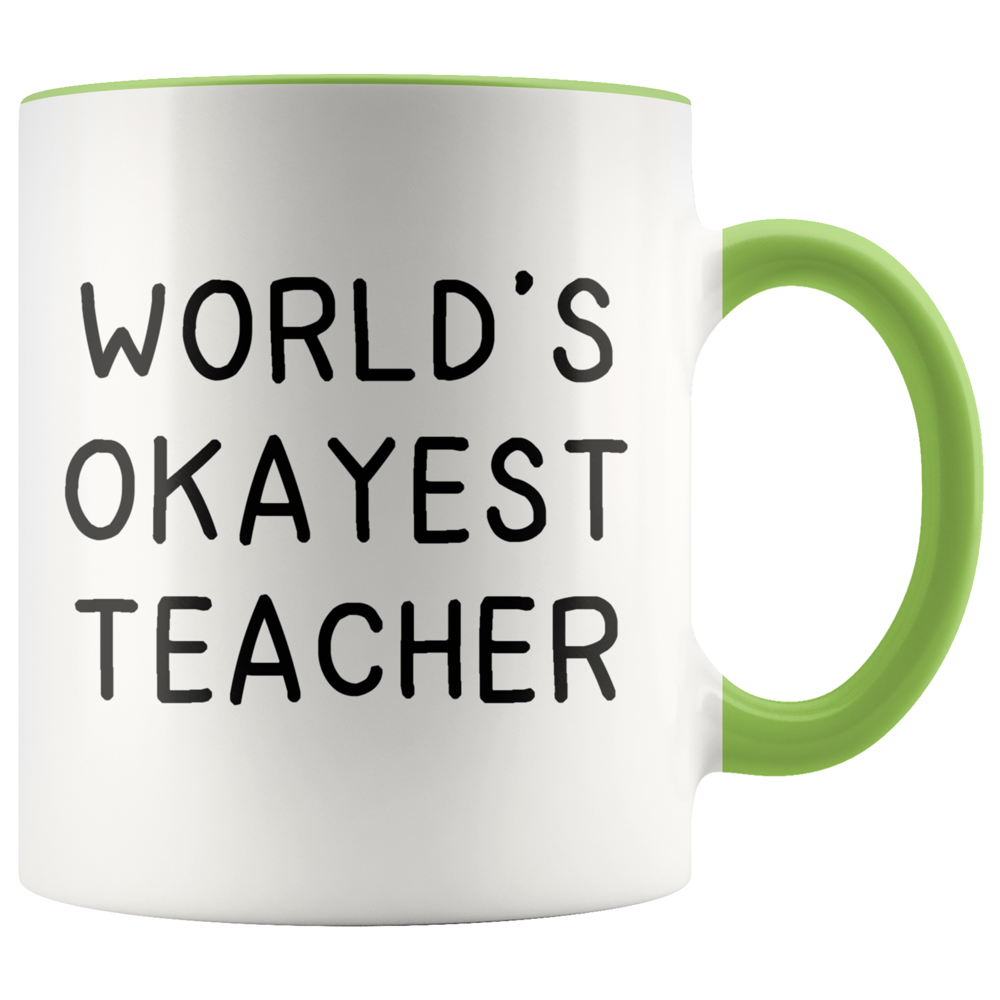 Accent Mug - World's Okayest Teacher