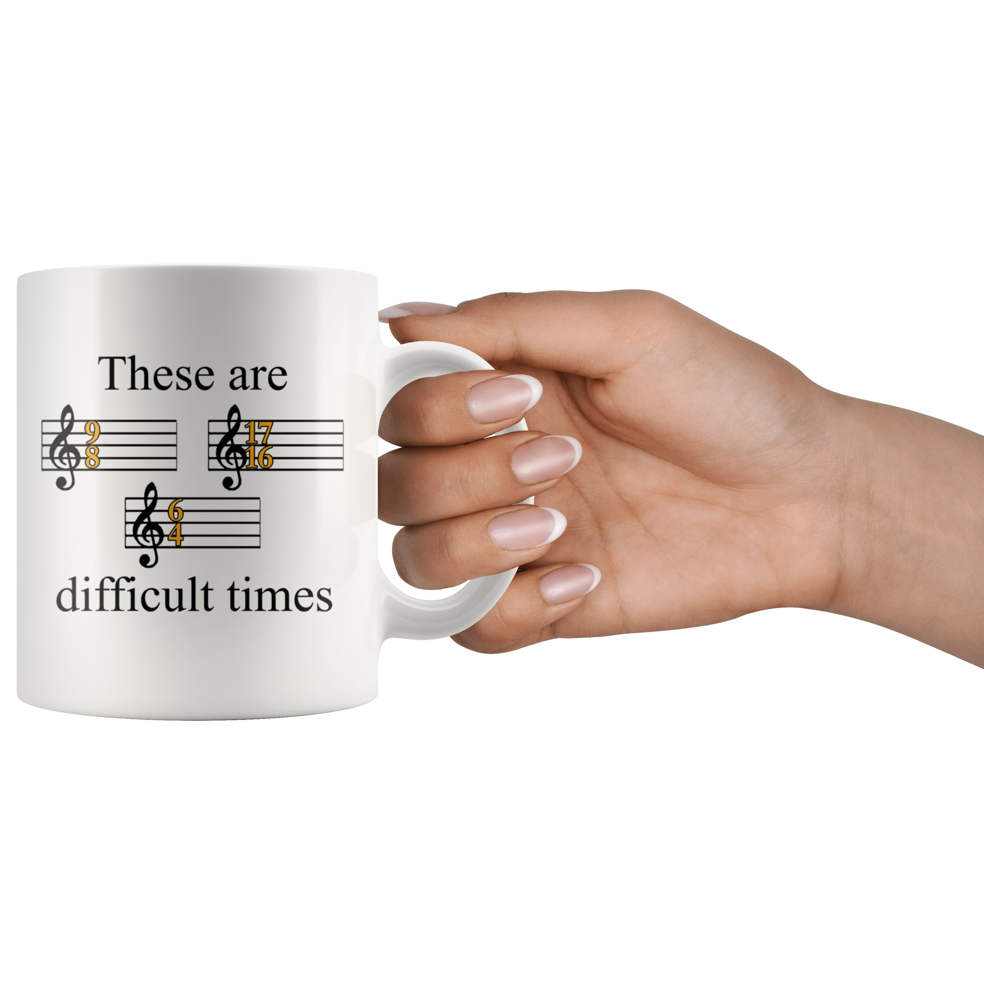White 11oz Mug - Difficult Times Mug