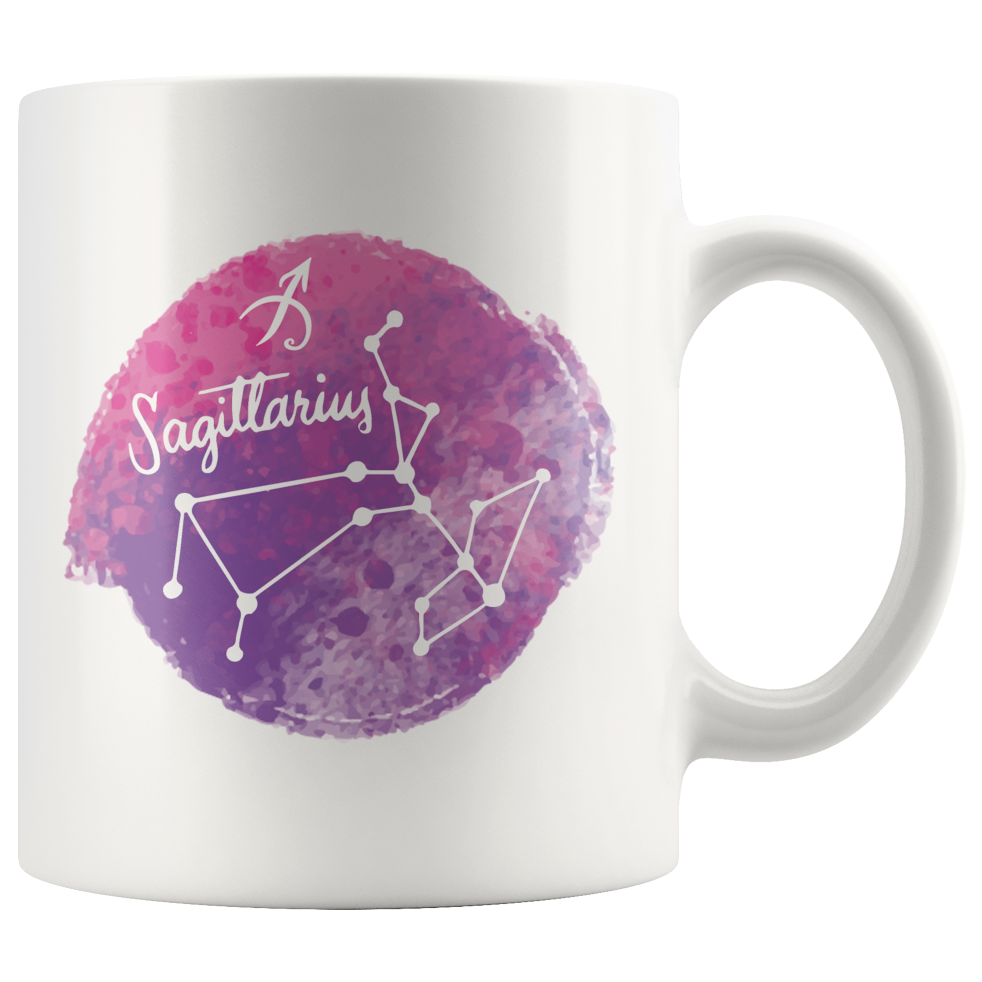White 11oz Mug - Watercolor Sagittarius