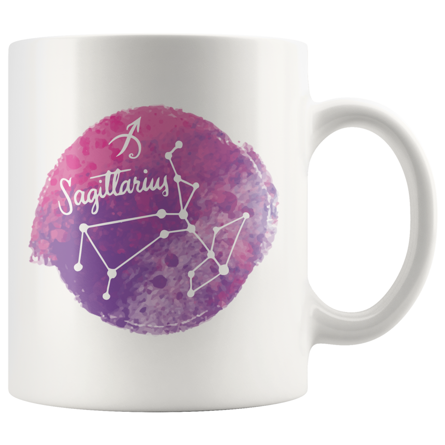 White 11oz Mug - Watercolor Sagittarius