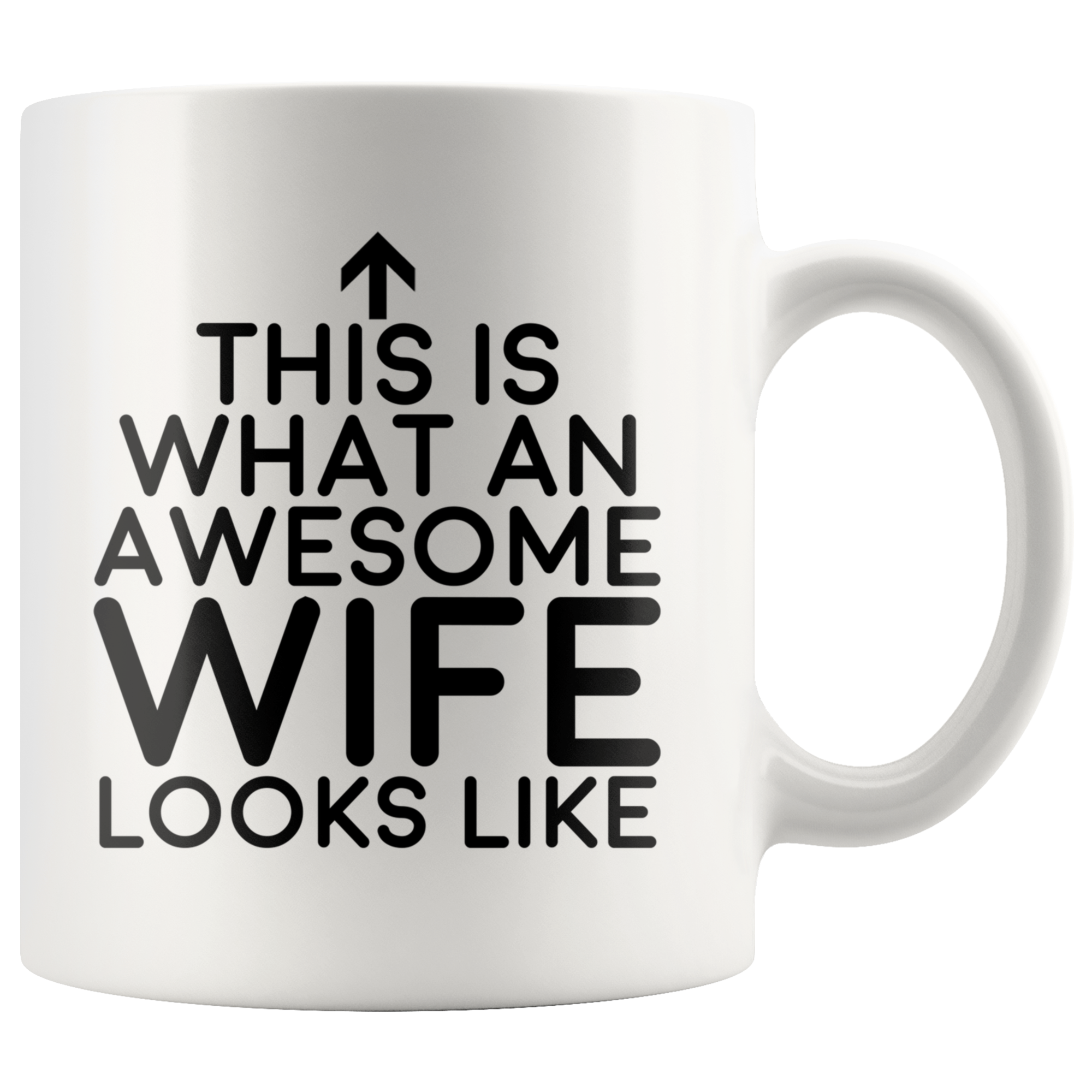 White Mugs - Awesome Wife Looks Like