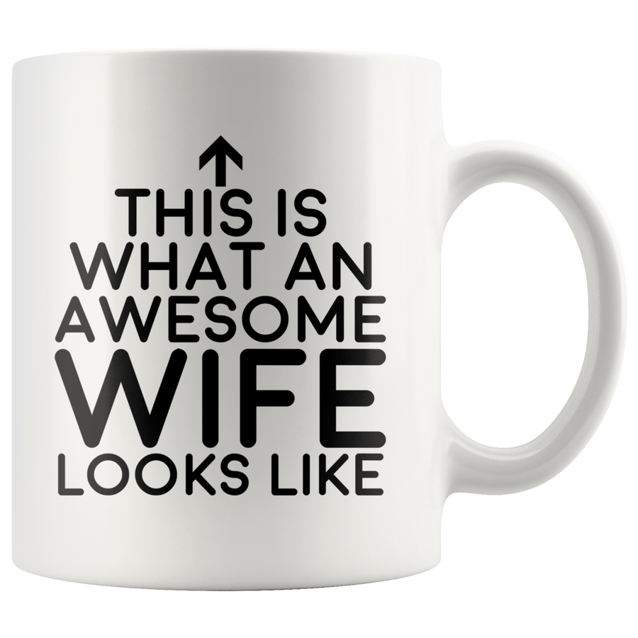 White Mugs - Awesome Wife Looks Like