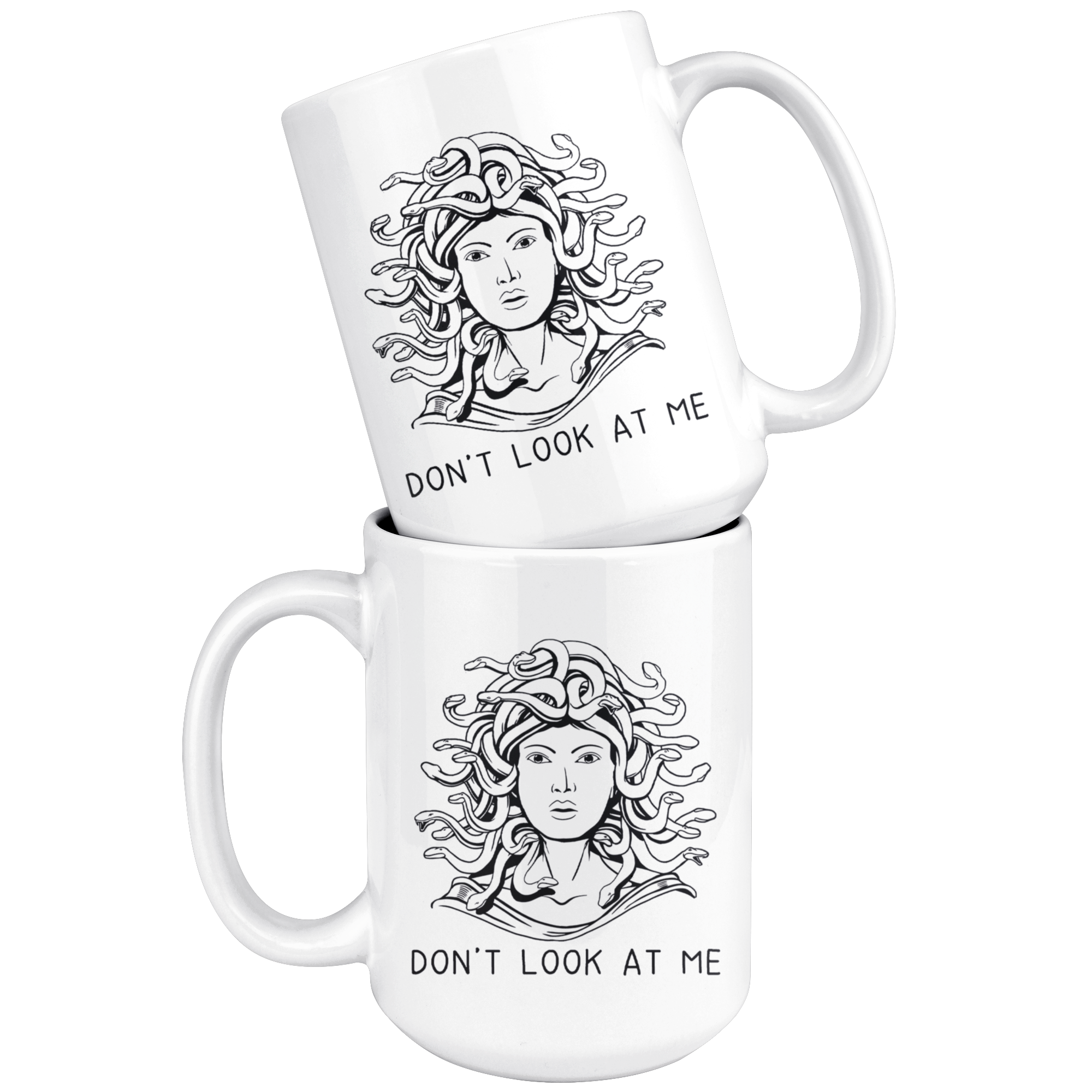 White Mugs - Medusa Don't Look At Me