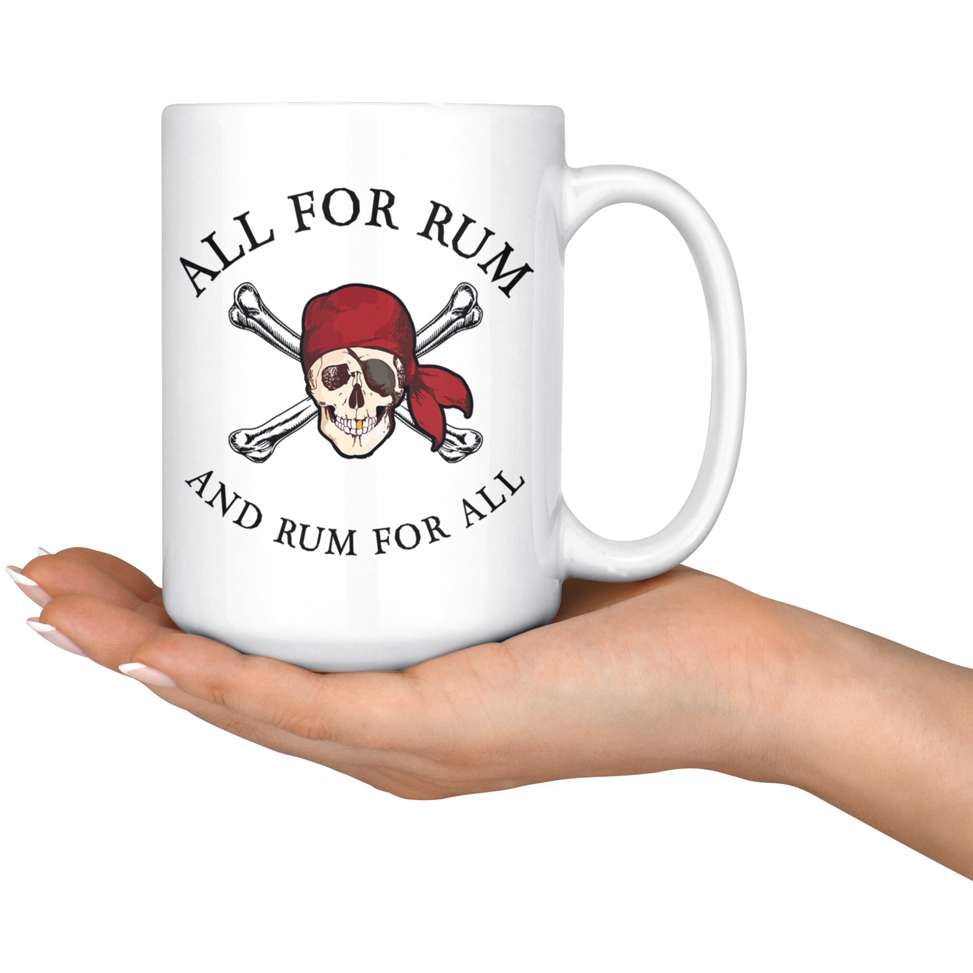White 15oz Mug - All For Rum