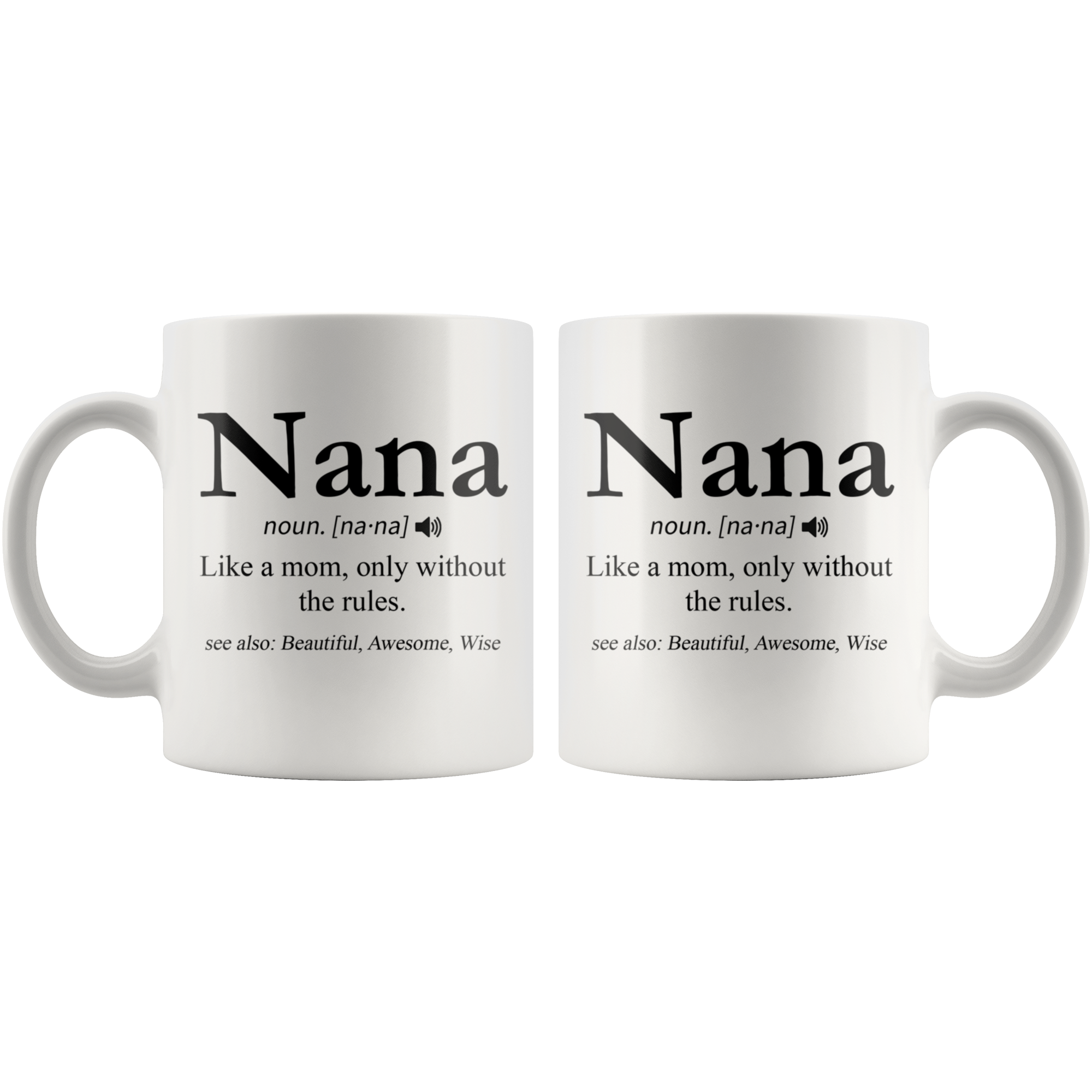 White 11oz Mug - Nana Definition