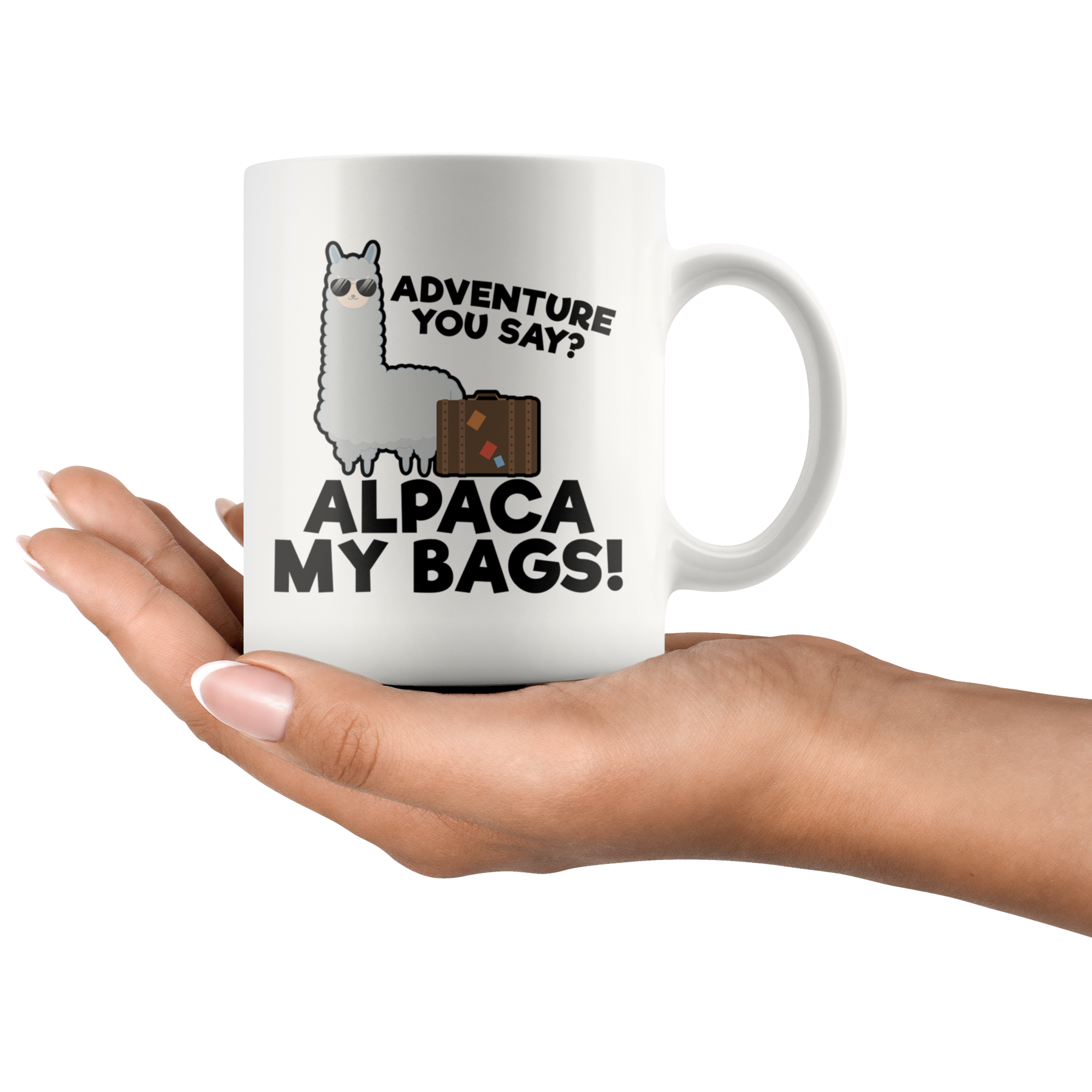 White 11oz Mug - Alpaca My Bags