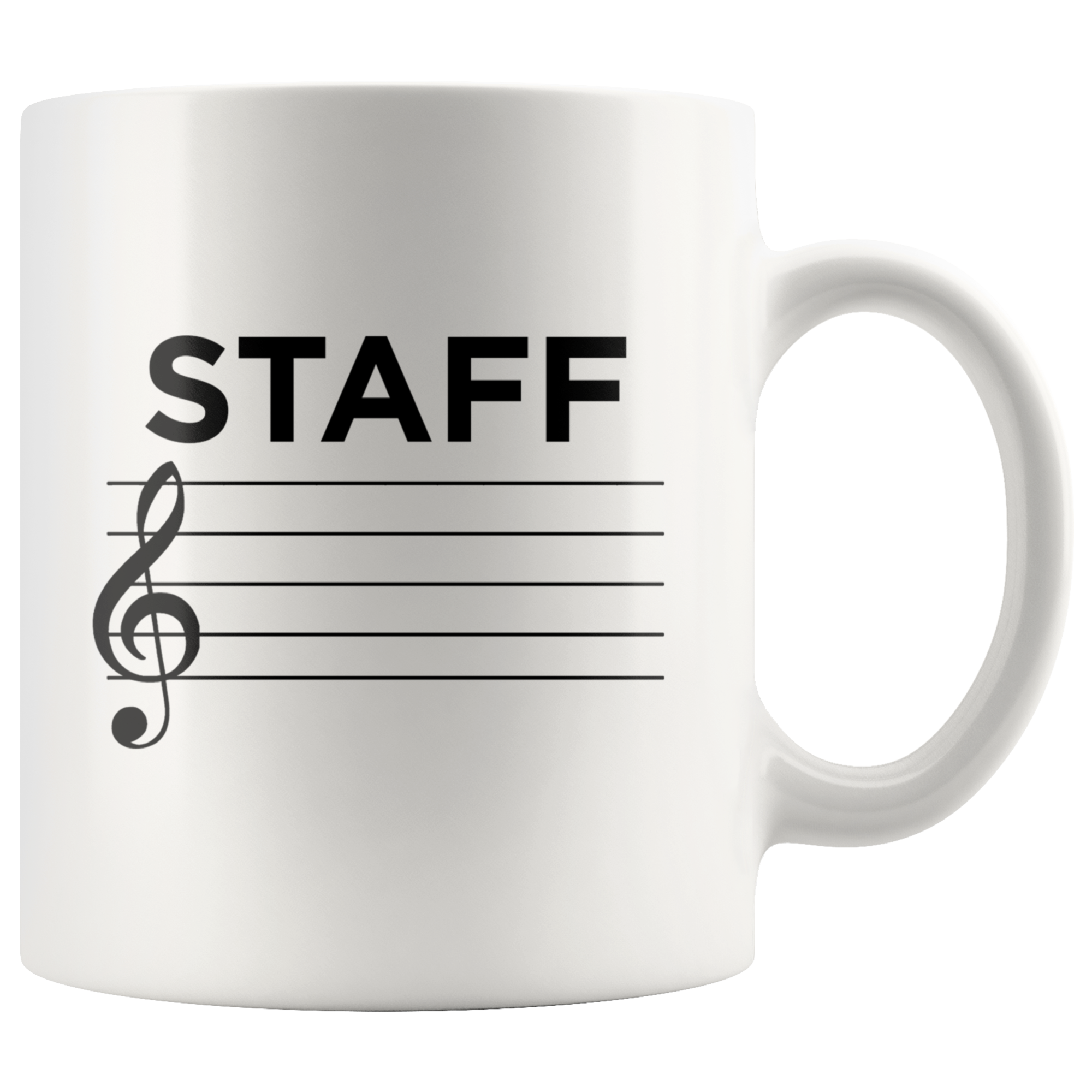 White 11oz Mug - Music Staff Mug