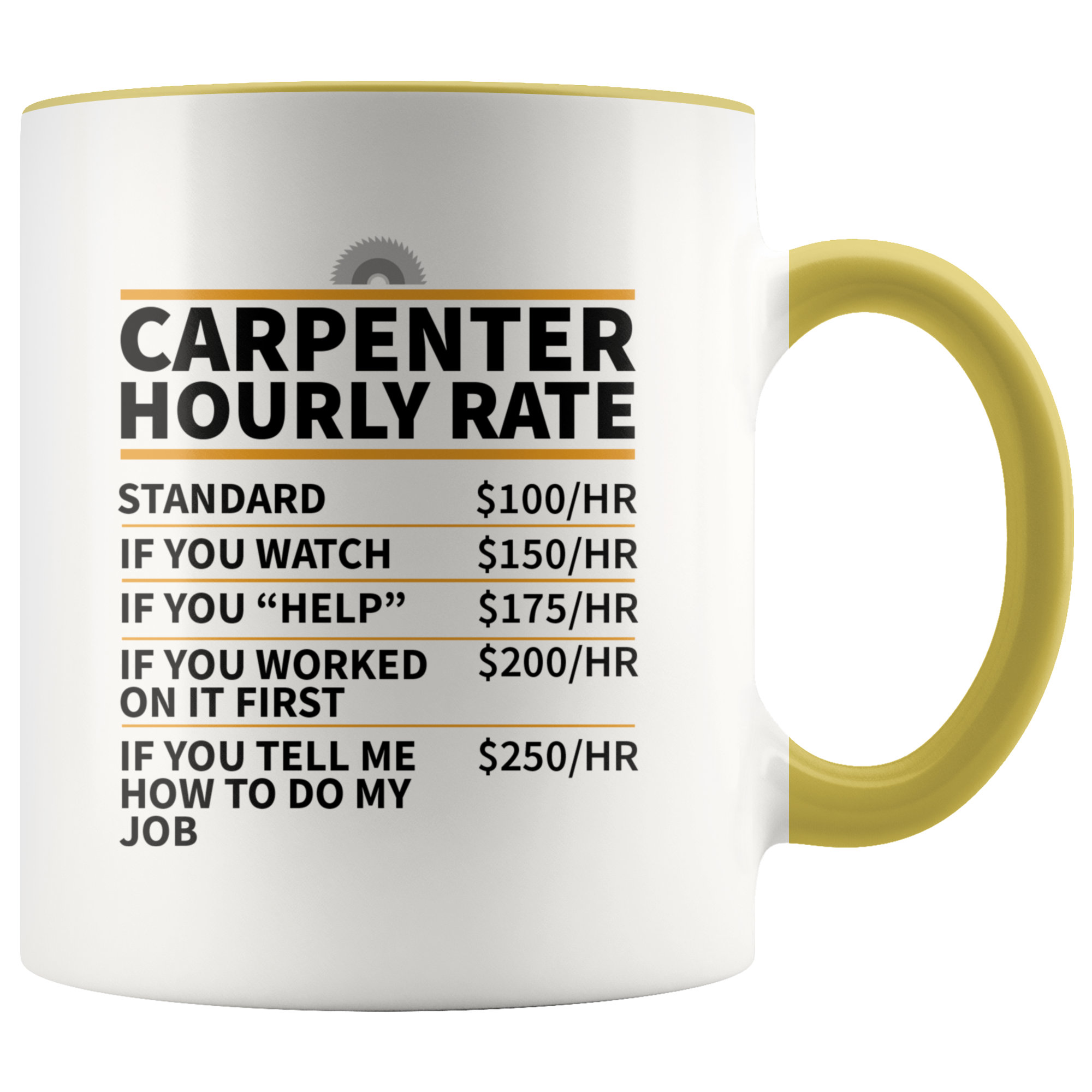 Accent Mug - Carpenter Hourly Rate