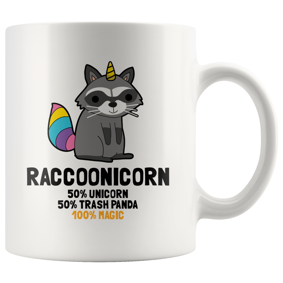 White Mugs - Raccoonicorn