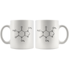 White 11oz Mug - Caffeine Molecule