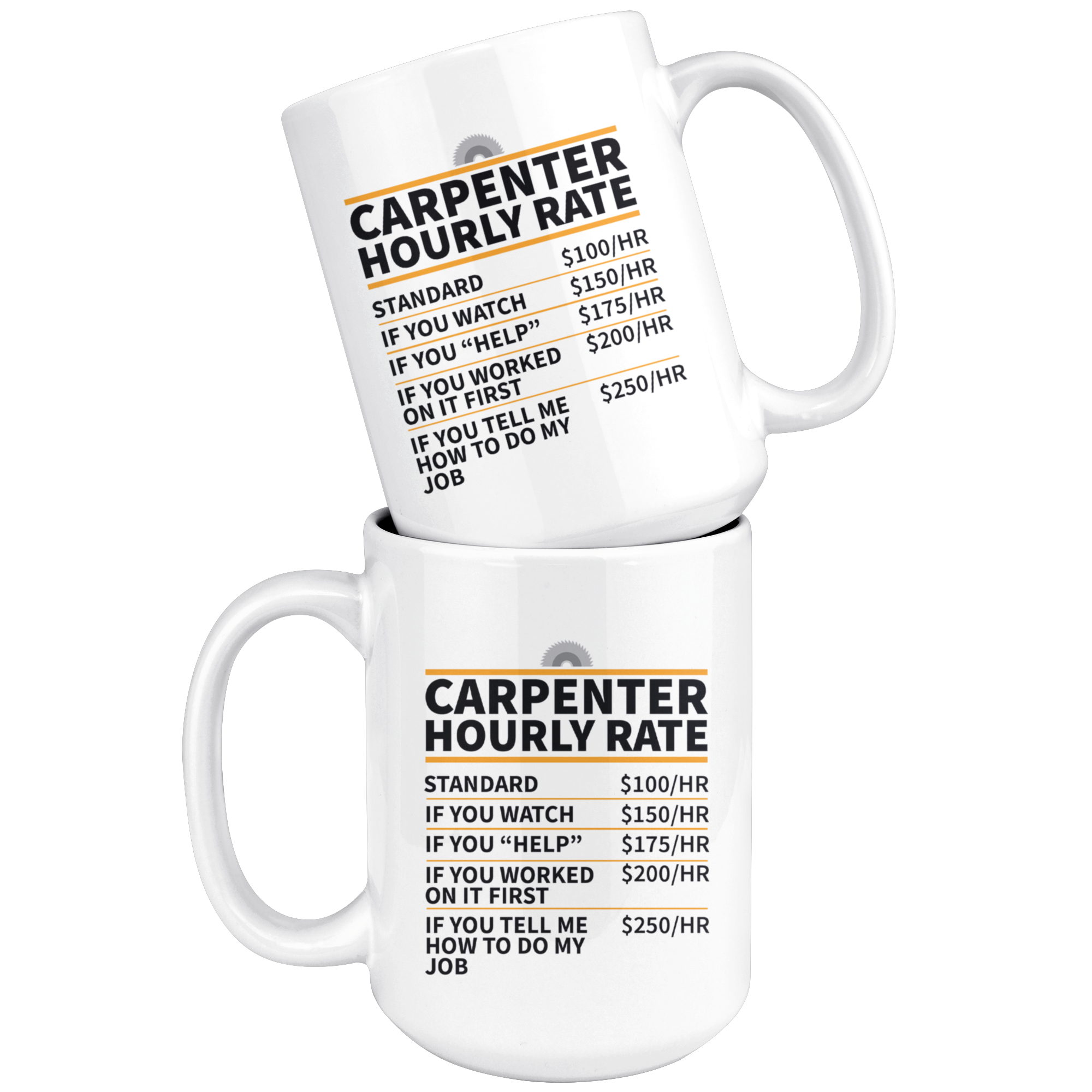 White Mug - Carpenter Hourly Rate