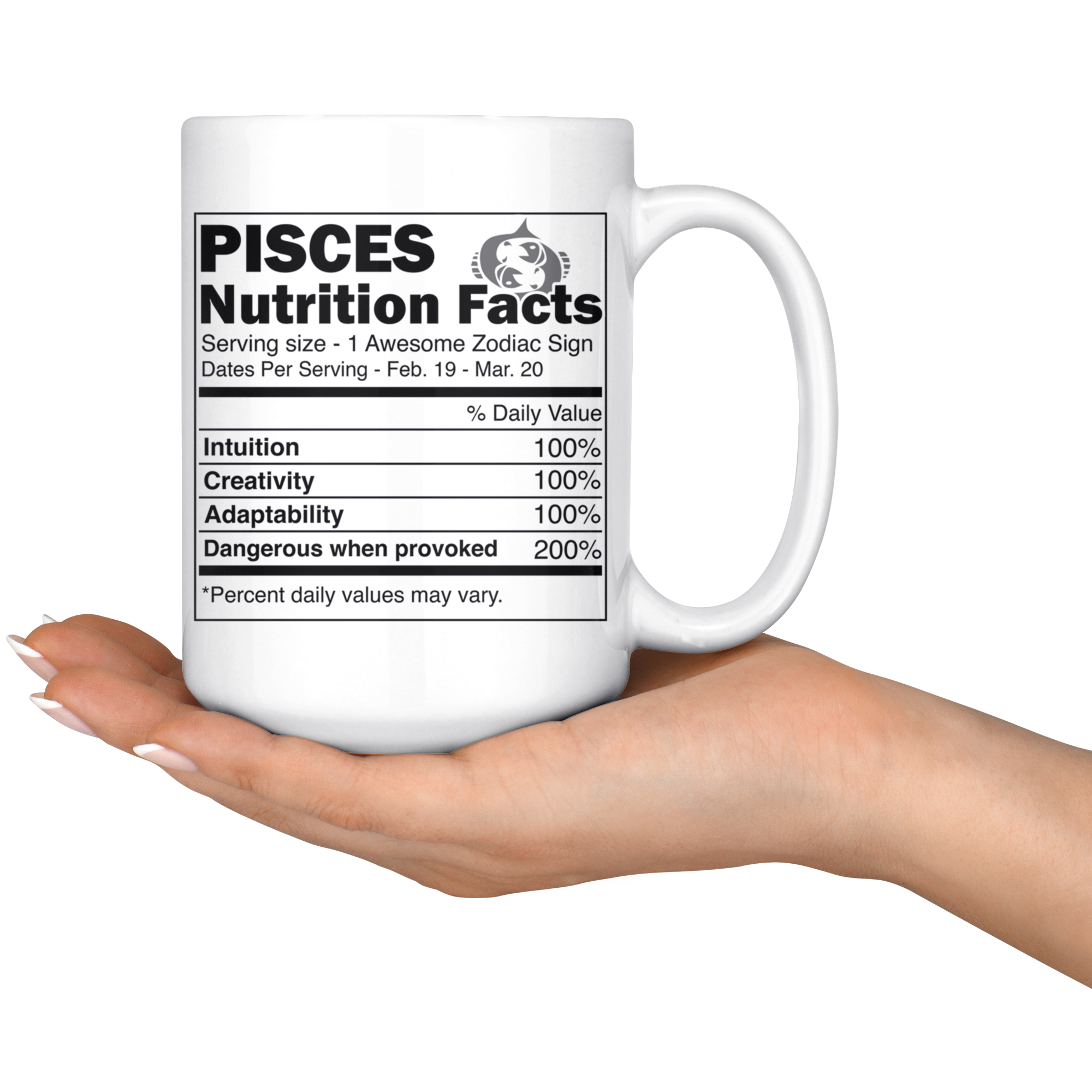 White 15oz Mug - Pisces Mug