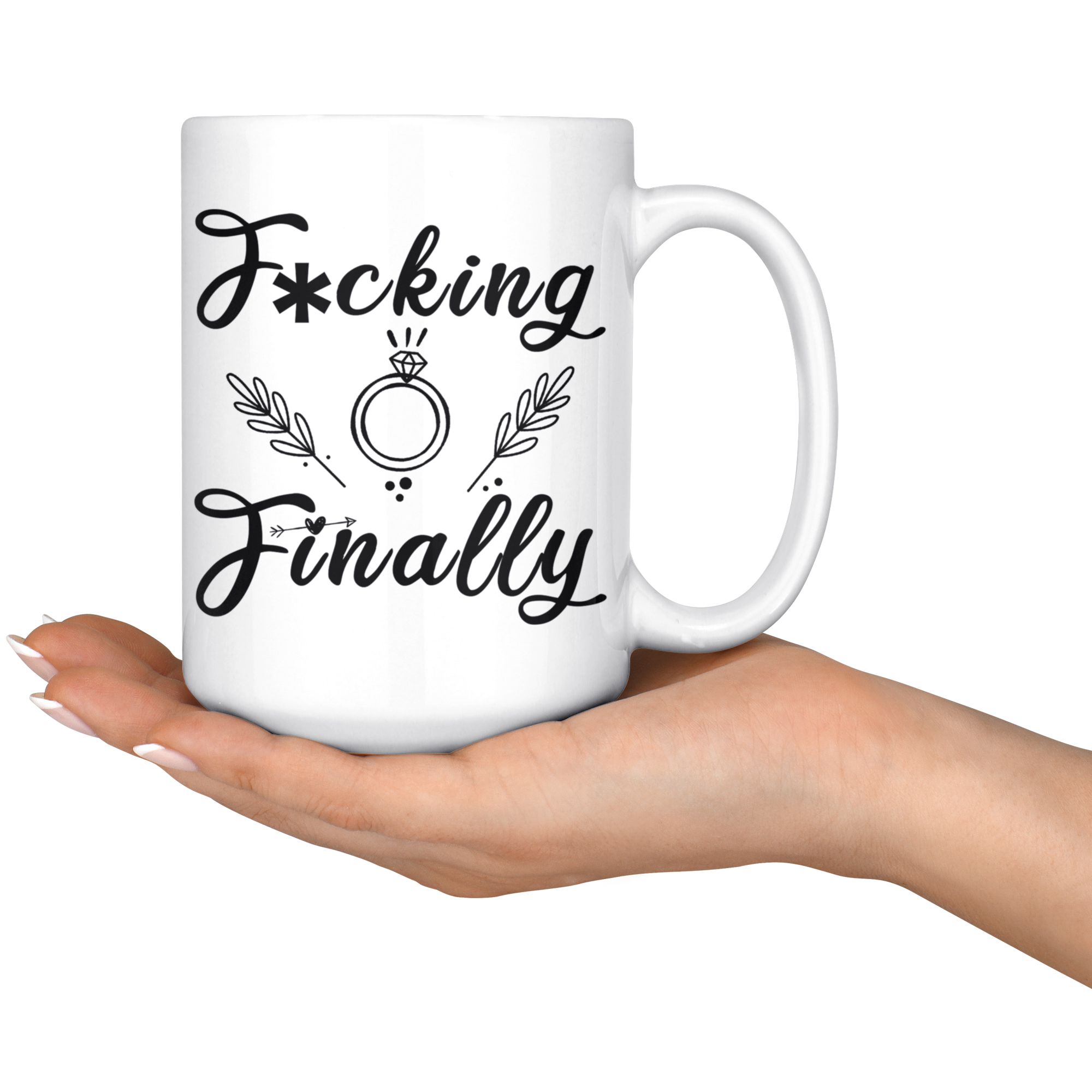 White 15oz Mug - Cat Custom