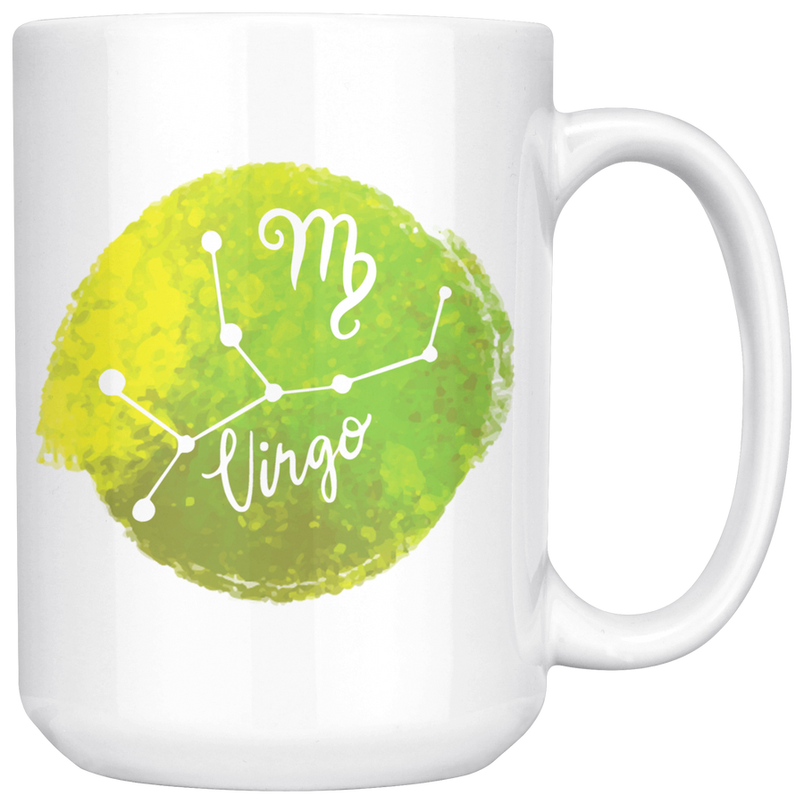 White 15oz Mug - Virgo Watercolor