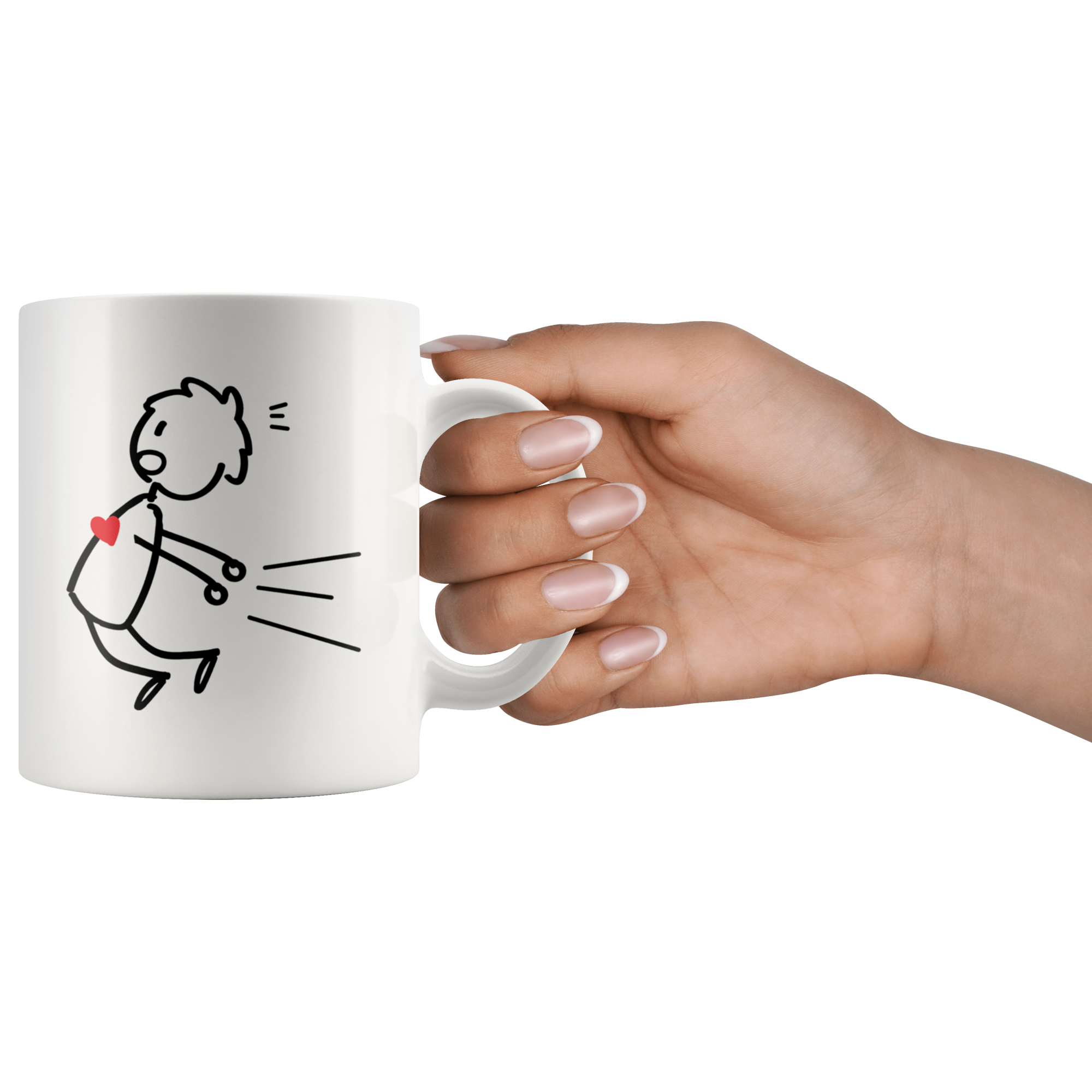 White 11oz Mug - Magnet Matching Mugs Boy