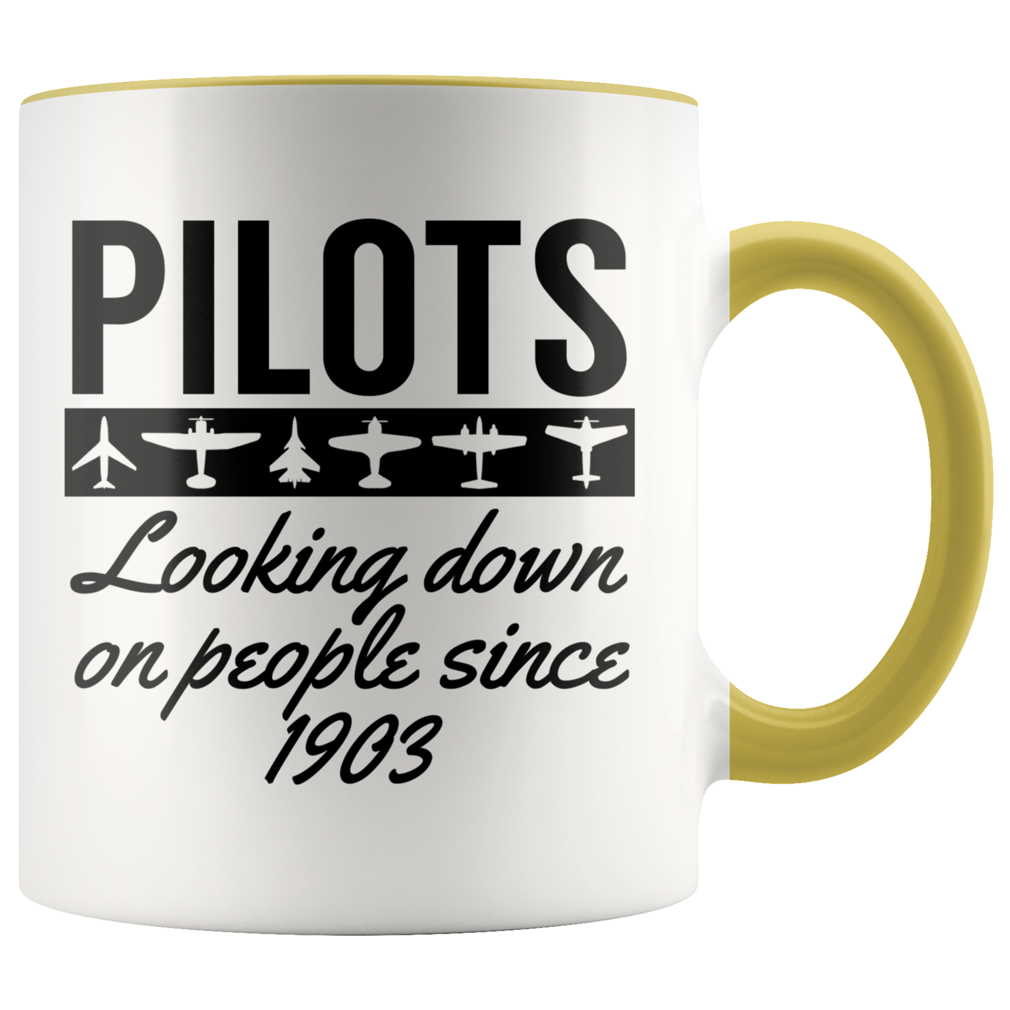 Accent Mug - Pilots Looking Down On People