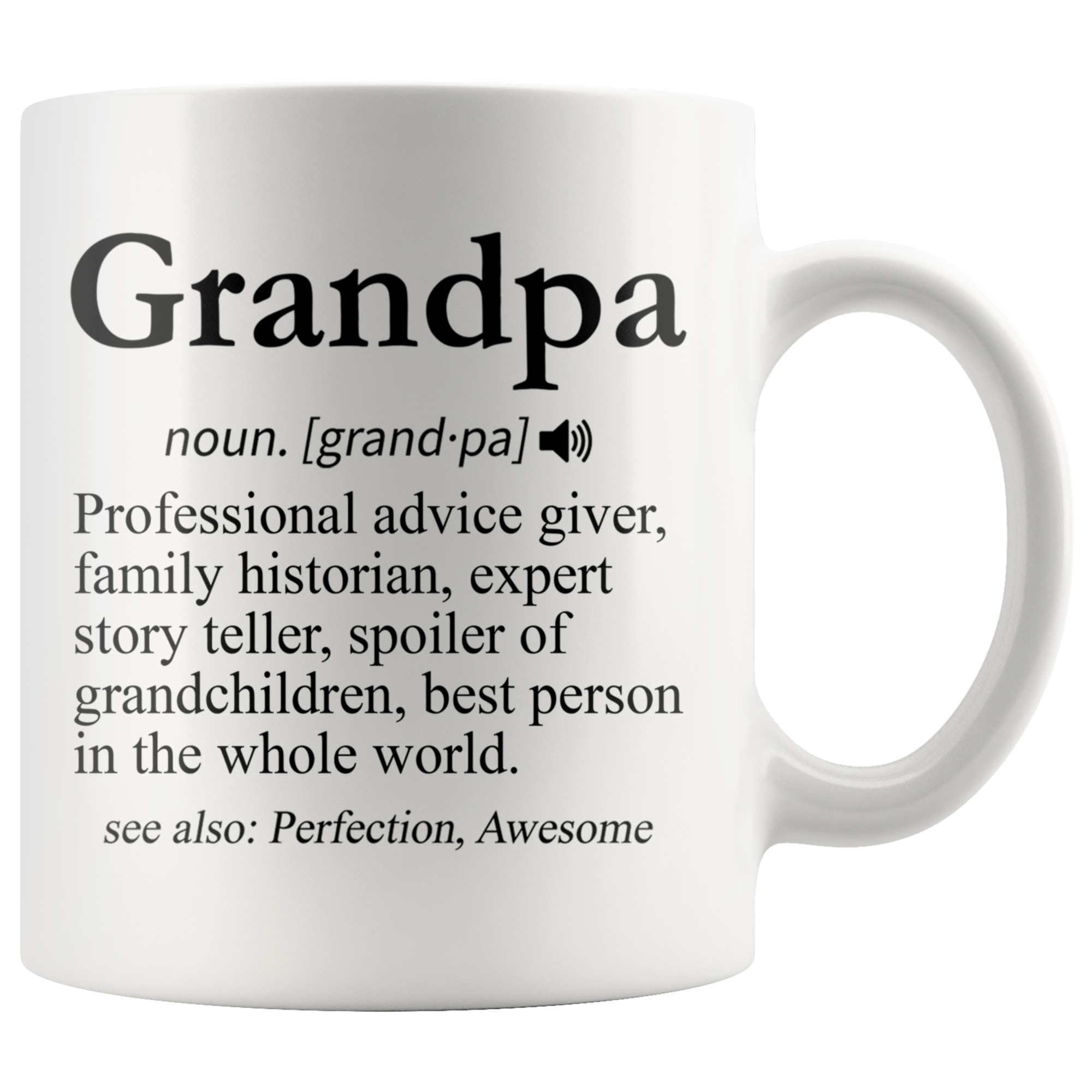 White Mugs - Grandpa Definition