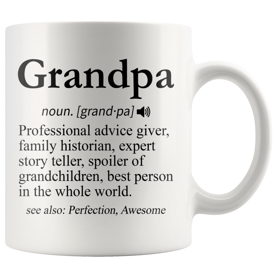 White Mugs - Grandpa Definition
